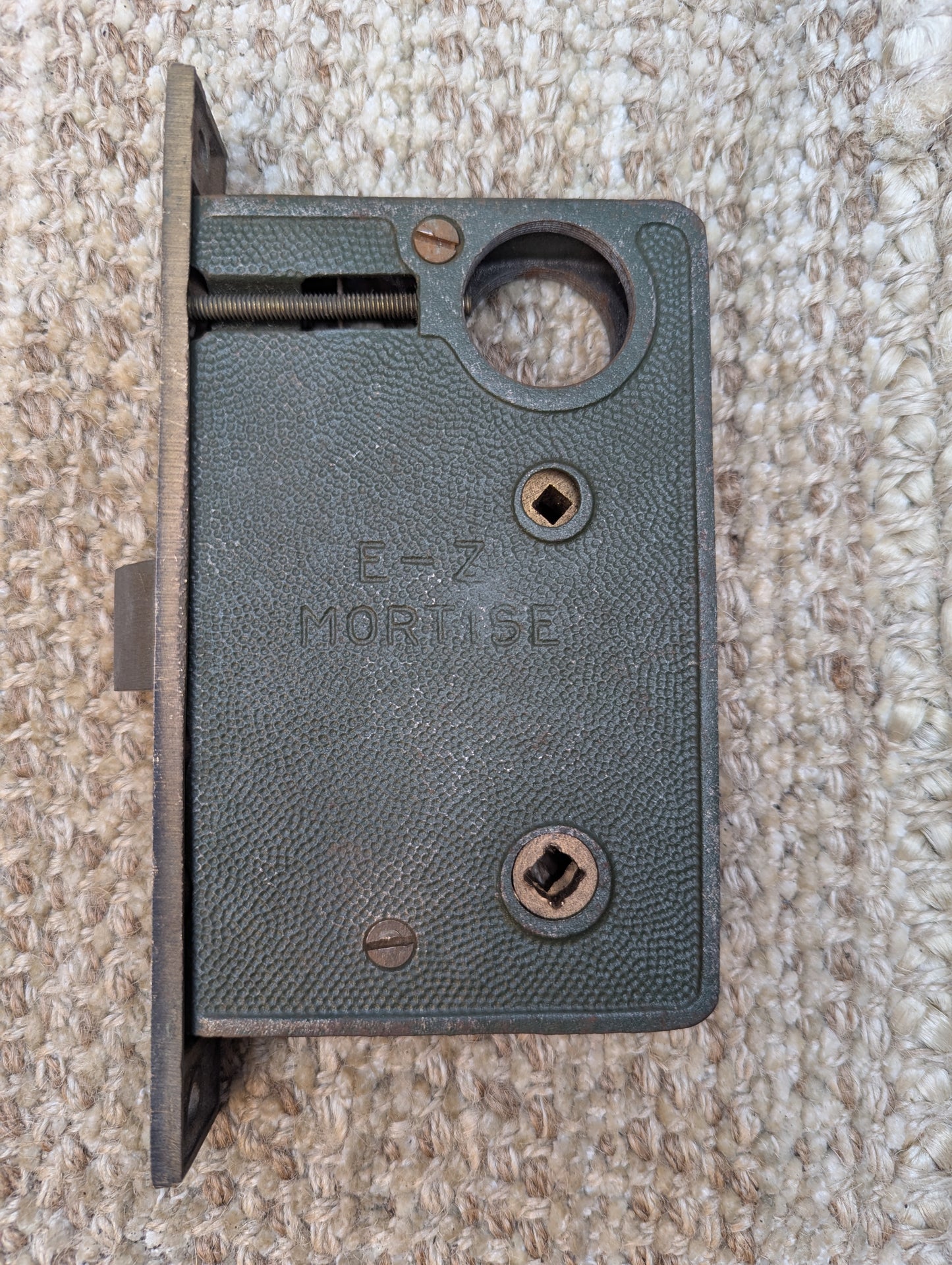 Antique E-Z Mortise Exterior Mortise Lock Door Hardware #37AX
