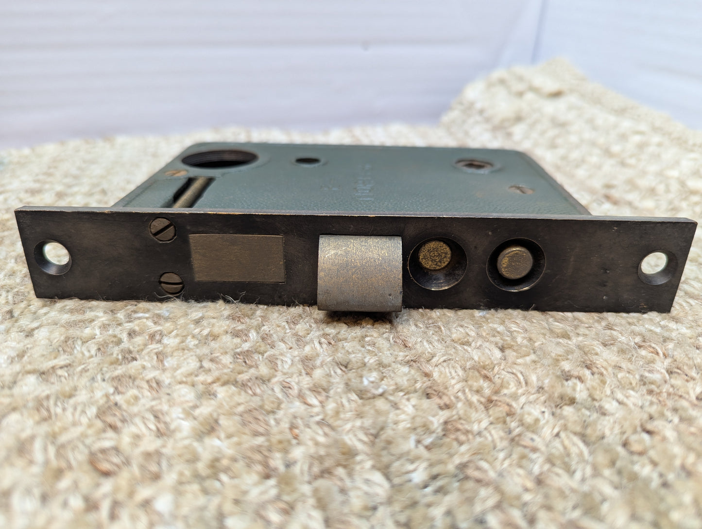Antique E-Z Mortise Exterior Mortise Lock Door Hardware #37AX