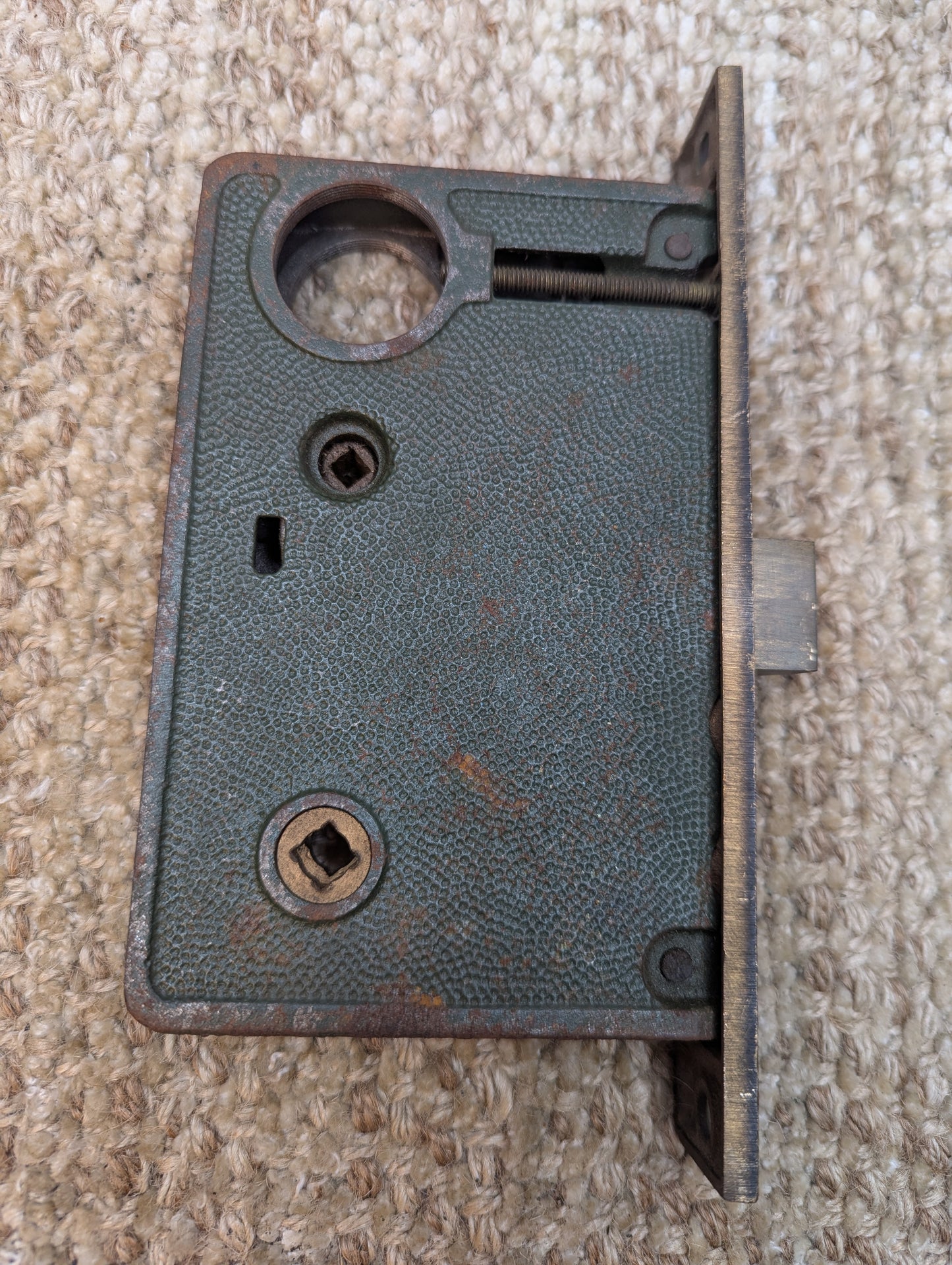 Antique E-Z Mortise Exterior Mortise Lock Door Hardware #37AX