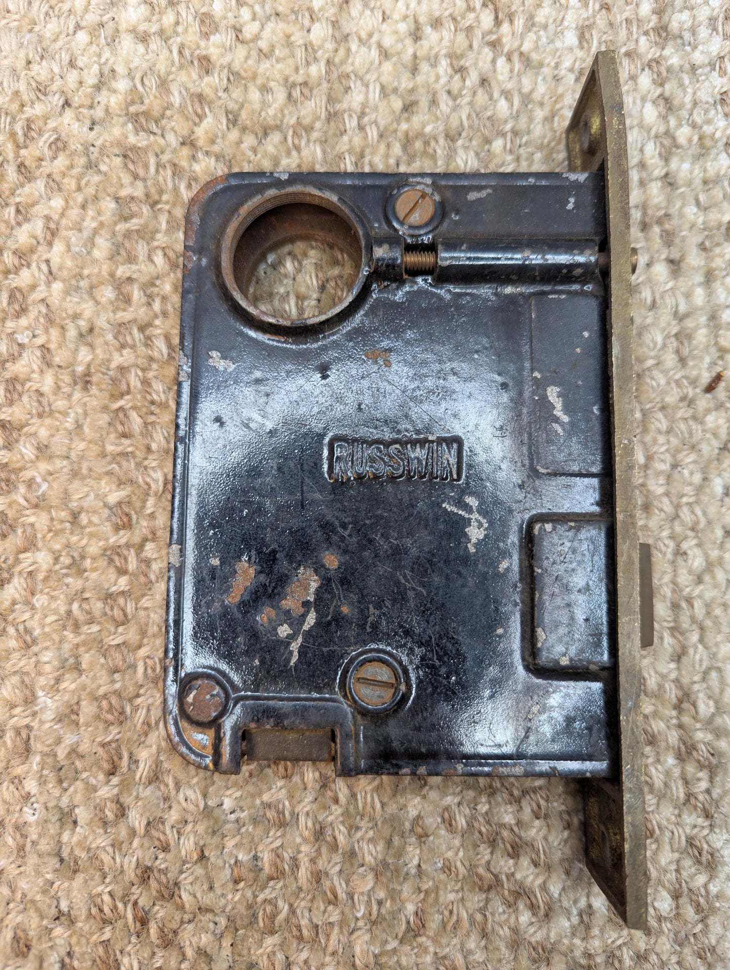 Antique Russwin Exterior Mortise Lock Door Hardware #9098