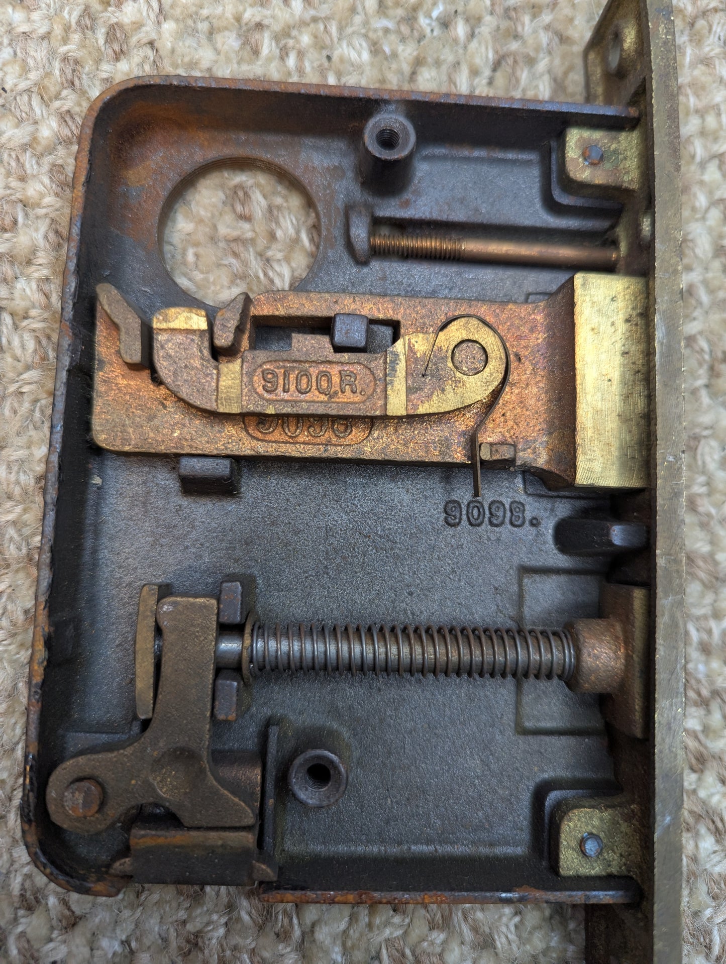 Antique Russwin Exterior Mortise Lock Door Hardware #9098