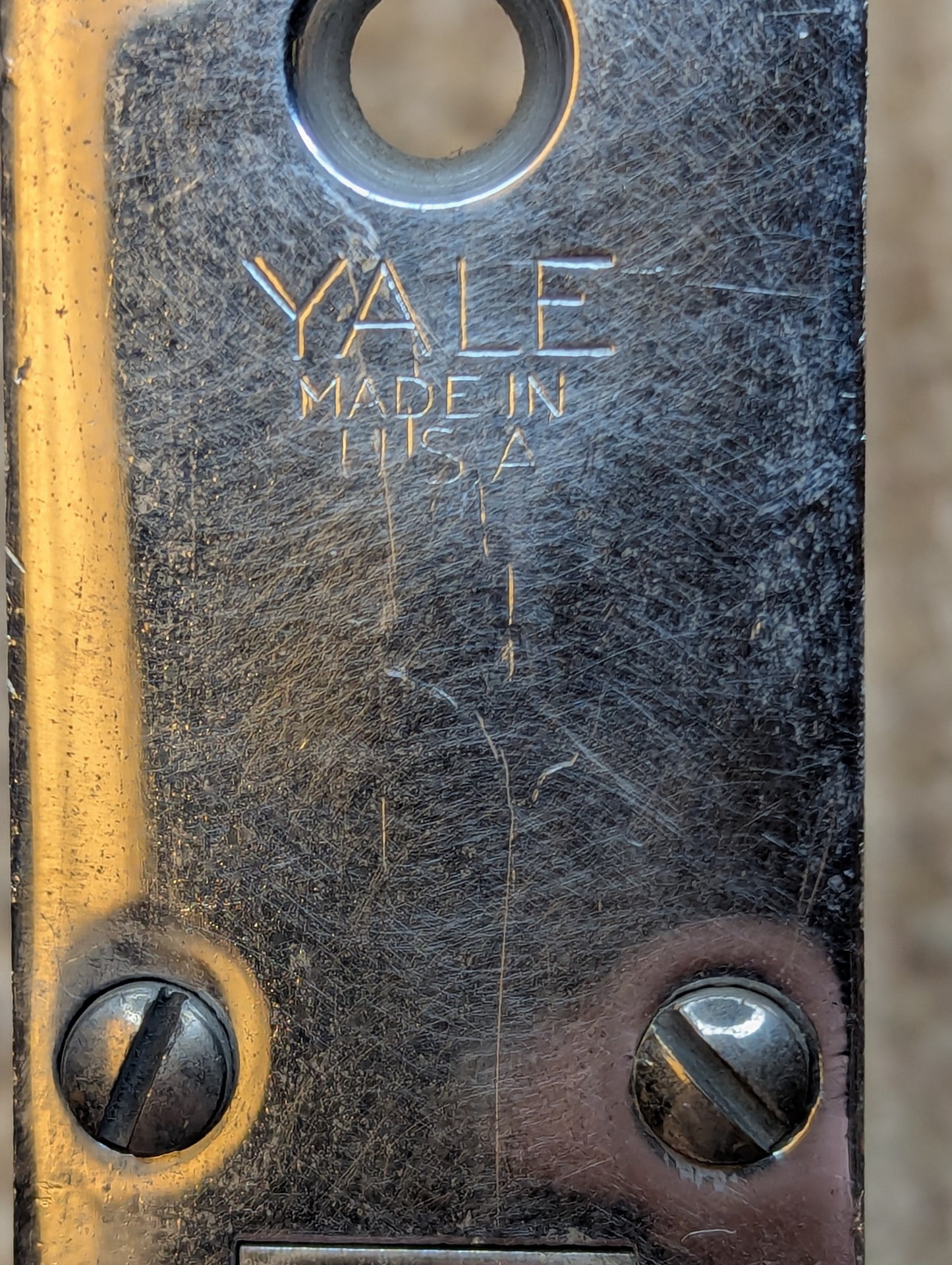 Antique Yale Exterior Mortise Lock Door Hardware #584