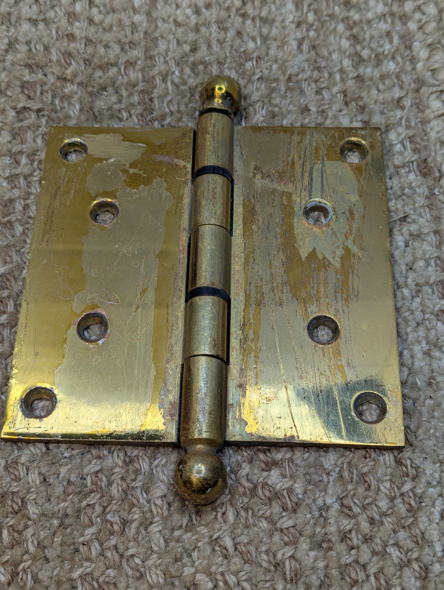 5" x 5" Solid Brass Ball Tip Door Hinge Door Hardware