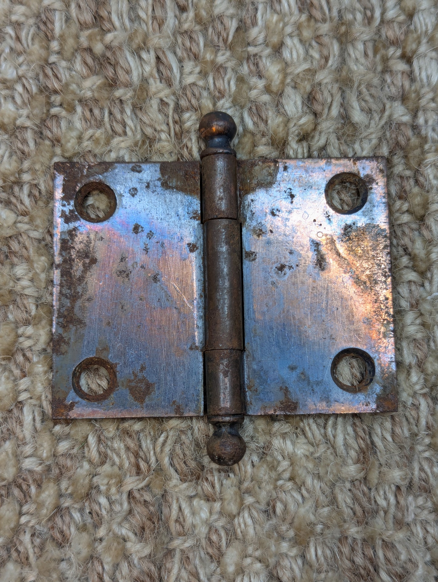 2 1/2" x 1 15/16" Stanley Steel Ball Tip Door Hinge Door Hardware - Flashed Copper