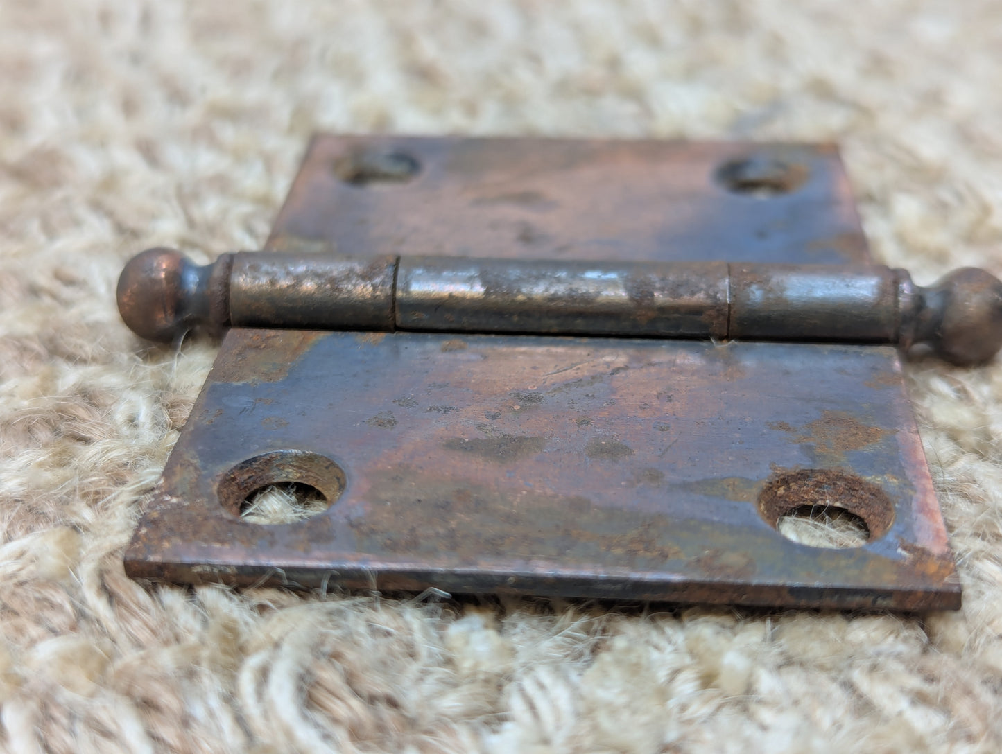 2 1/2" x 1 15/16" Stanley Steel Ball Tip Door Hinge Door Hardware - Flashed Copper