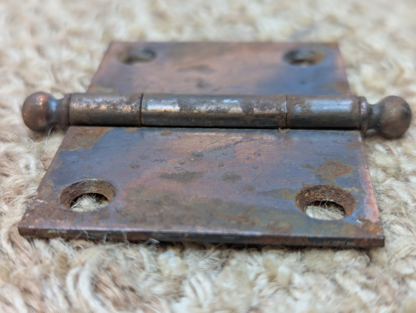 2 1/2" x 1 15/16" Stanley Steel Ball Tip Door Hinge Door Hardware - Flashed Copper