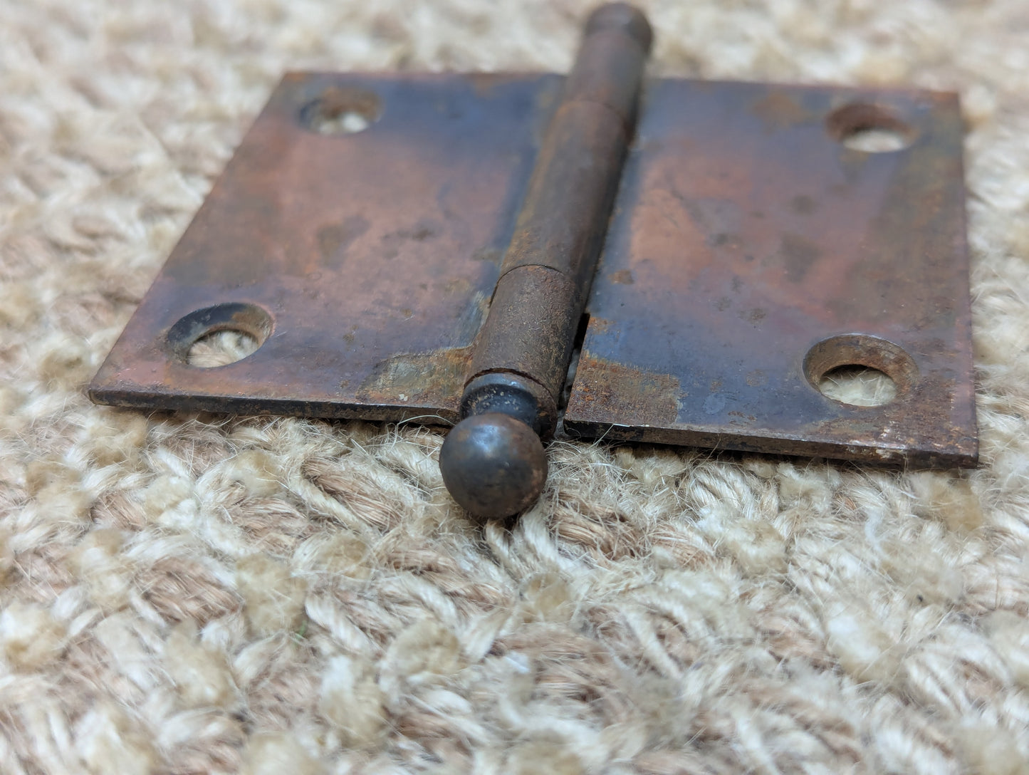 2 1/2" x 1 15/16" Stanley Steel Ball Tip Door Hinge Door Hardware - Flashed Copper