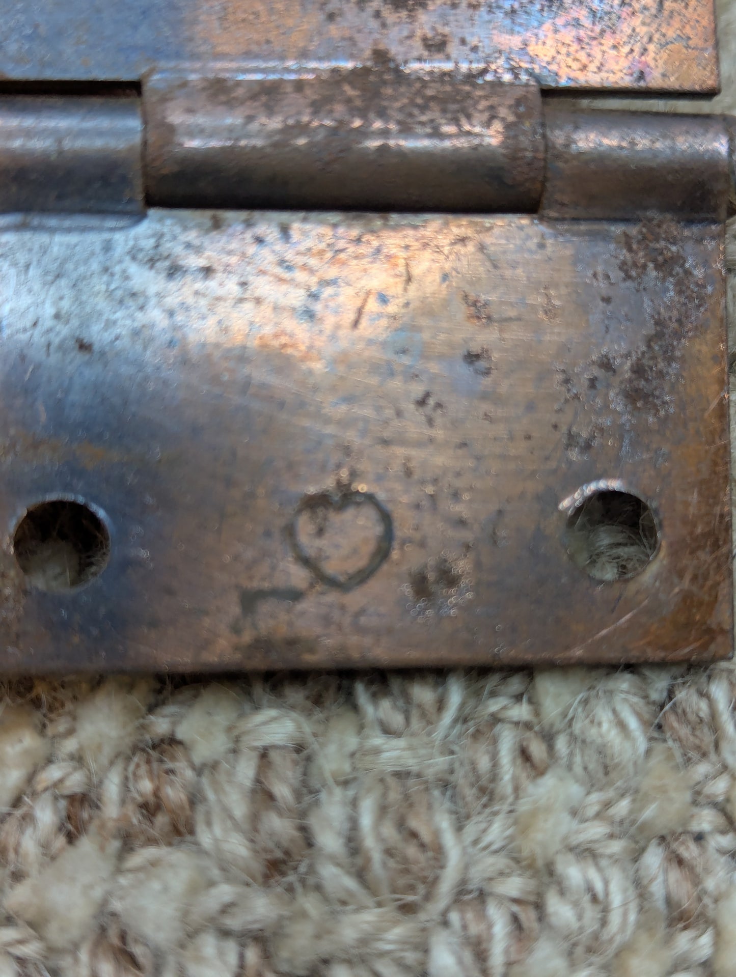 2 1/2" x 1 15/16" Stanley Steel Ball Tip Door Hinge Door Hardware - Flashed Copper