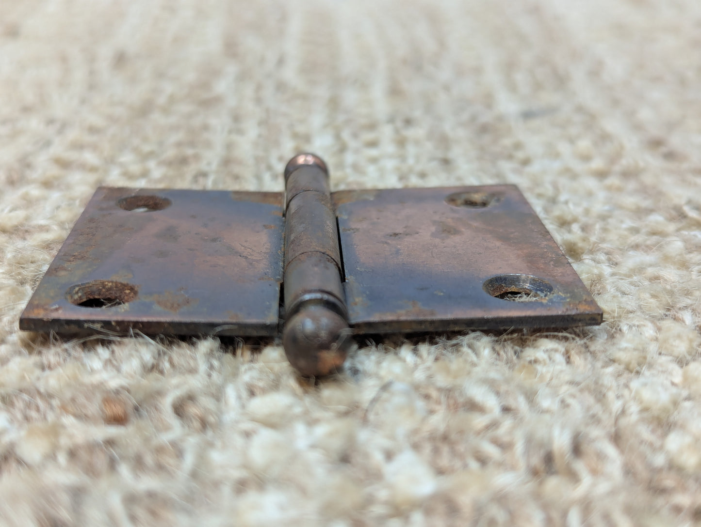 2 1/2" x 1 15/16" Stanley Steel Ball Tip Door Hinge Door Hardware - Flashed Copper