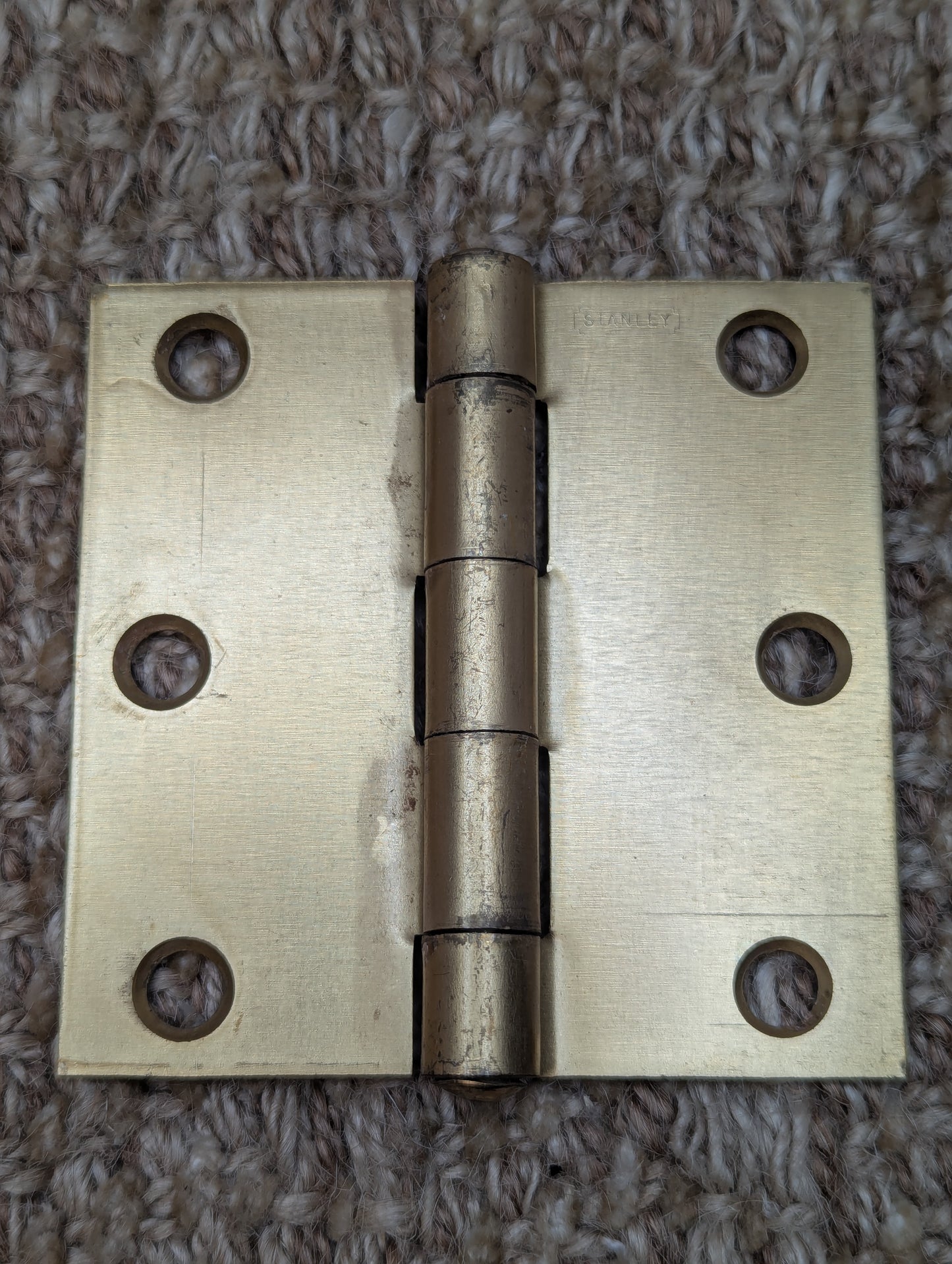 3" x 3" Stanley Brass Plated Steel Butt Door Hinge Door Hardware