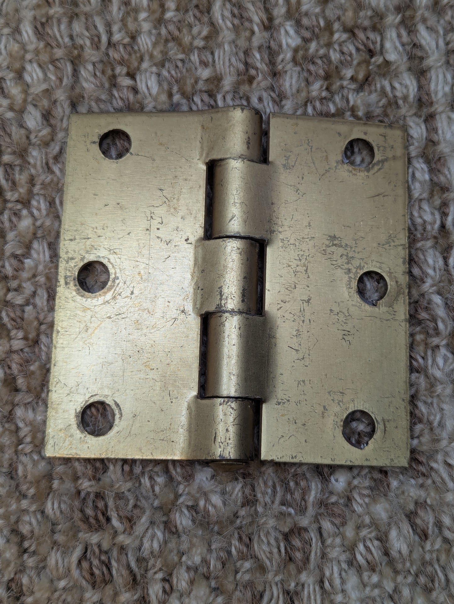 3" x 3" Stanley Brass Plated Steel Butt Door Hinge Door Hardware