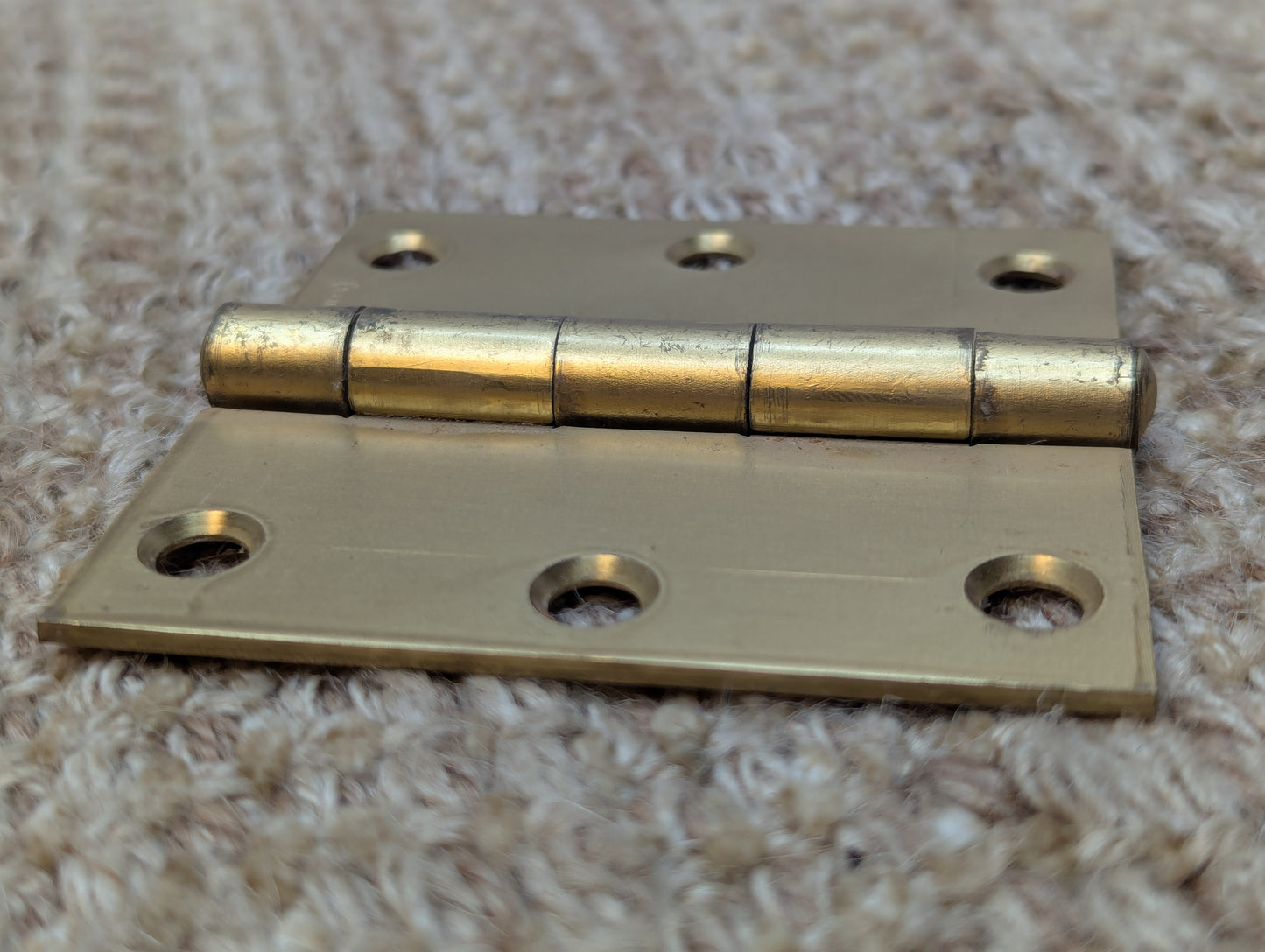 3" x 3" Stanley Brass Plated Steel Butt Door Hinge Door Hardware