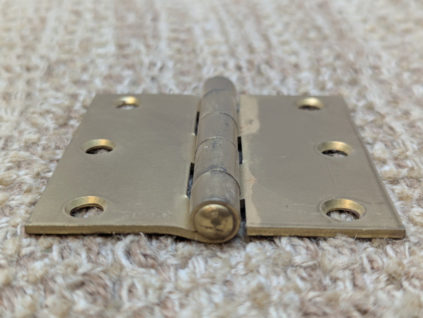 3" x 3" Stanley Brass Plated Steel Butt Door Hinge Door Hardware