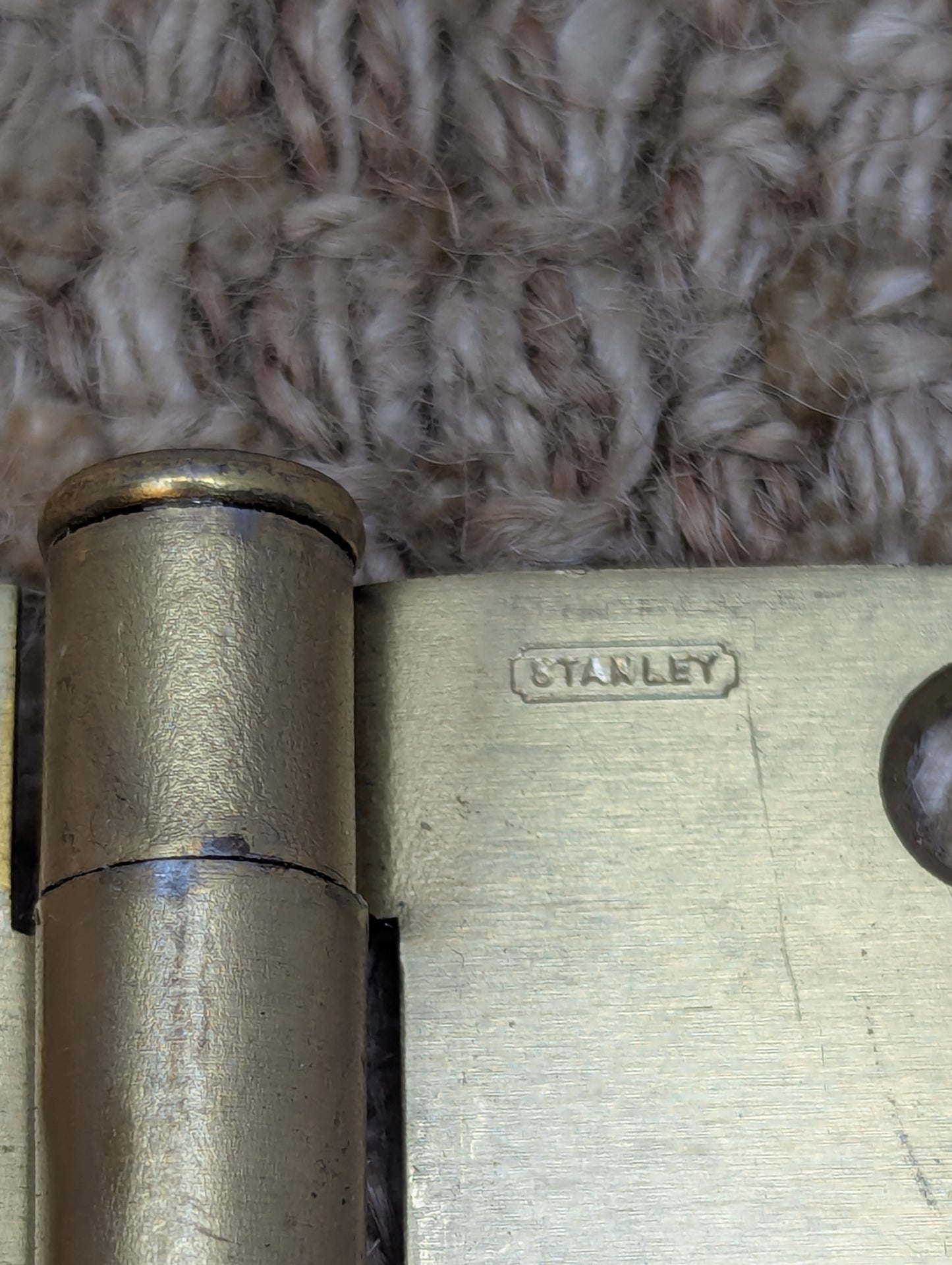 3" x 3" Stanley Brass Plated Steel Butt Door Hinge Door Hardware