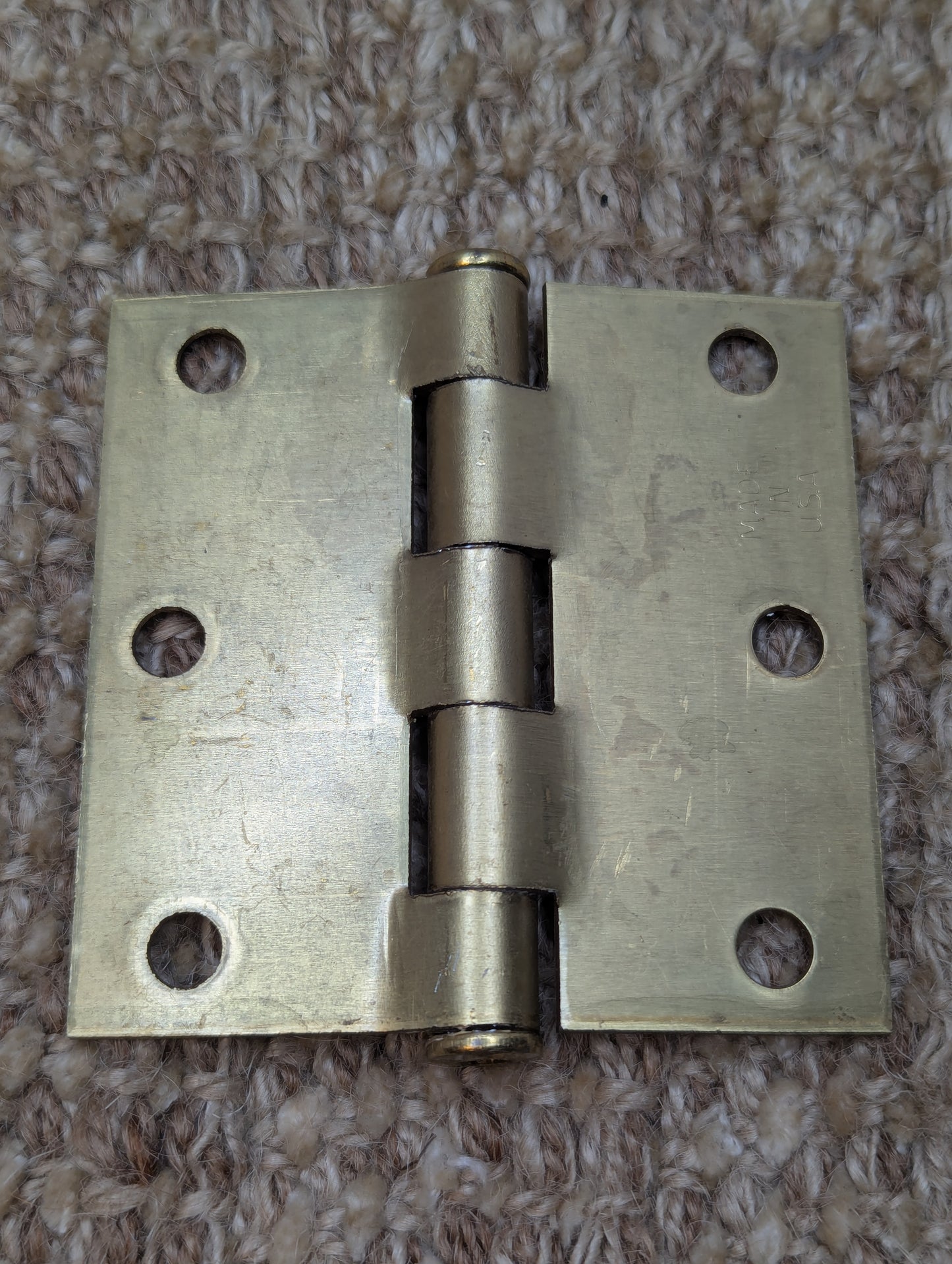 3" x 3" Stanley Brass Plated Steel Butt Door Hinge Door Hardware