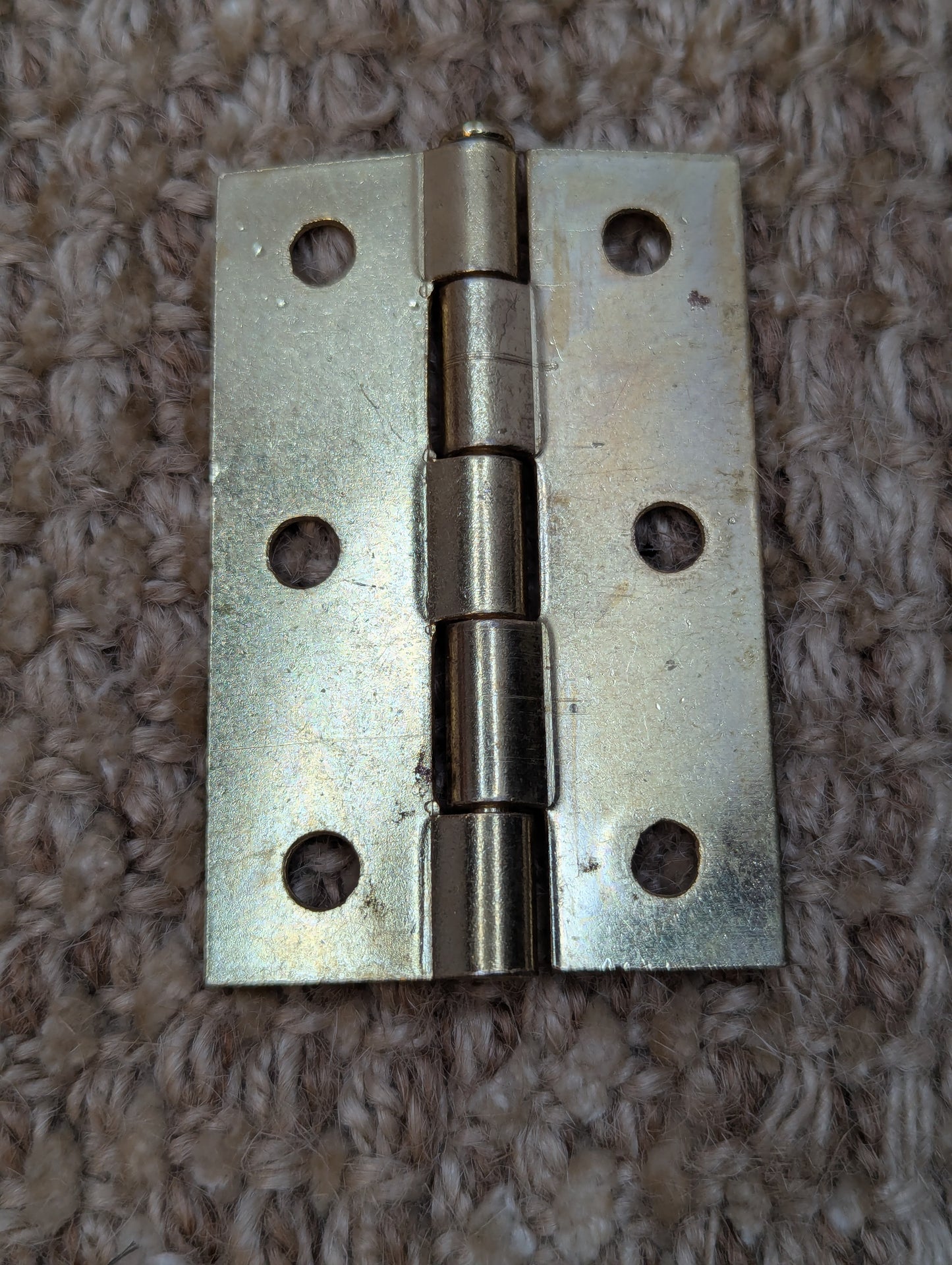 1 5/8" x 2 1/2" Brass Plated Steel Cabinet Door Hinge