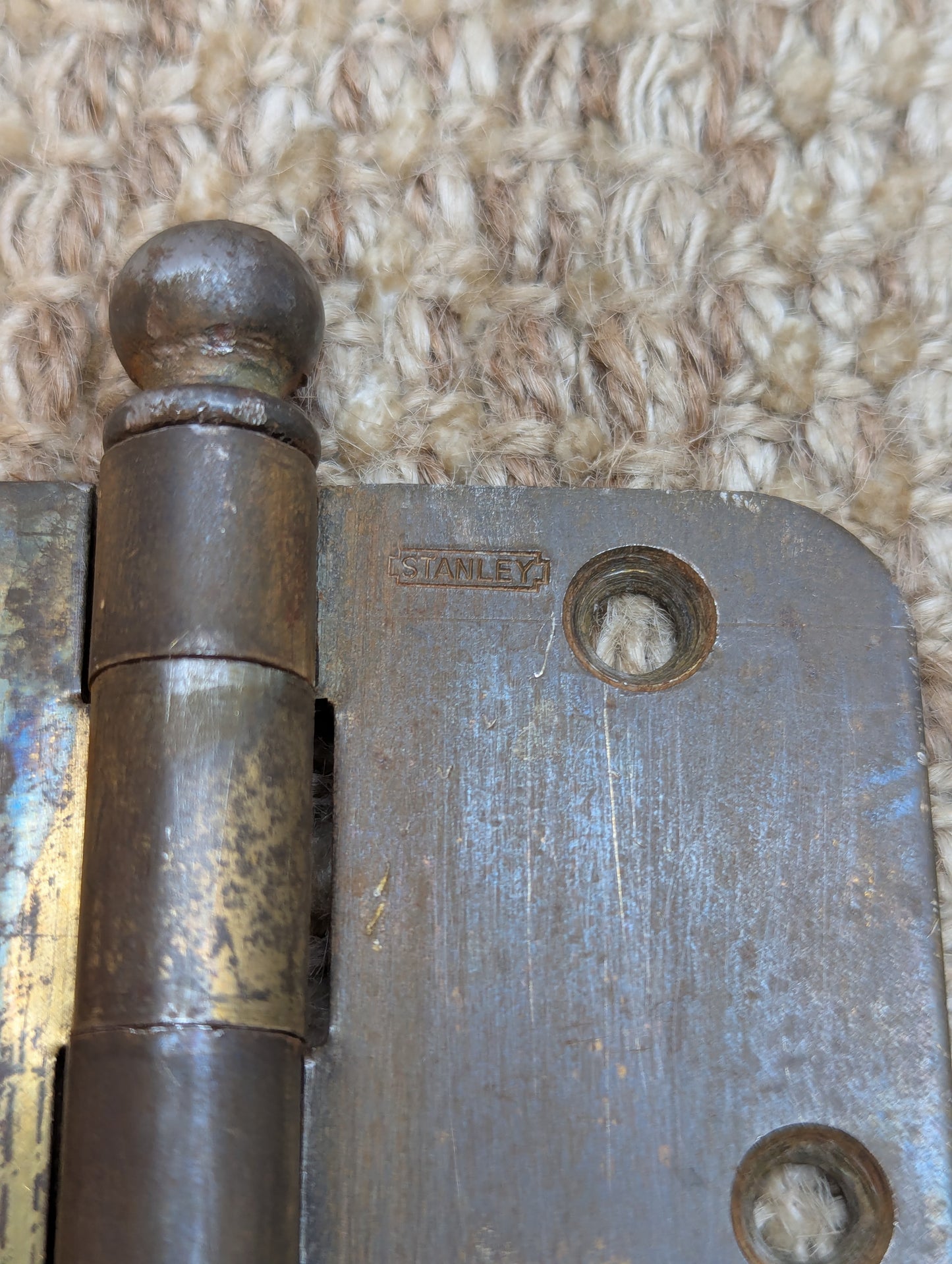 Pair 3 1/2" x 3 1/2" Stanley Steel Ball Tip Door Hinge Door Hardware
