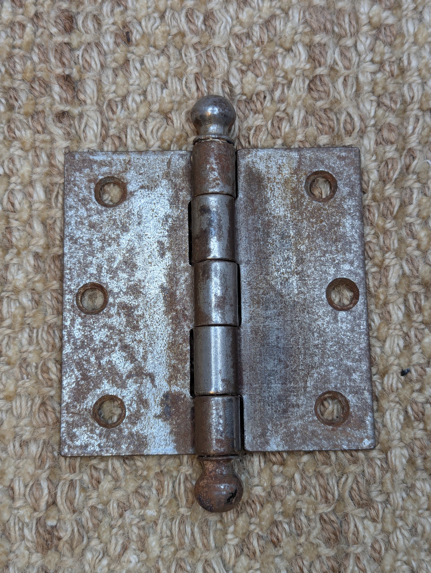 3 1/2" x 3 1/2" Antique Ball Tip Door Hinge