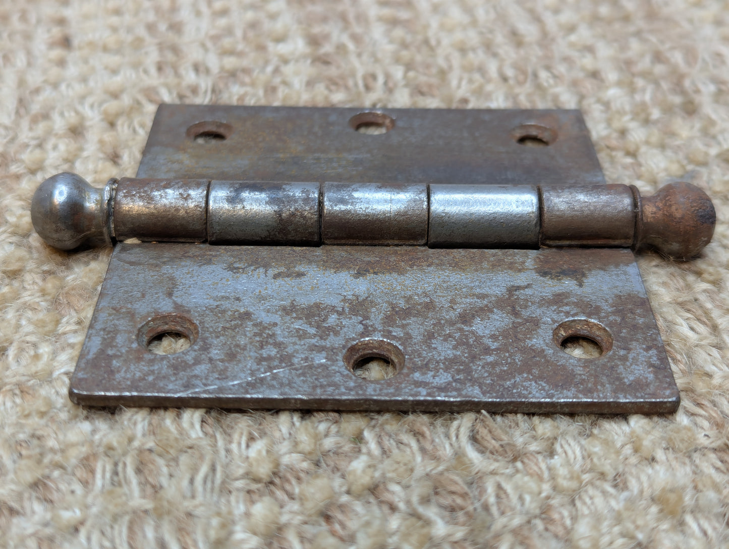 3 1/2" x 3 1/2" Antique Ball Tip Door Hinge