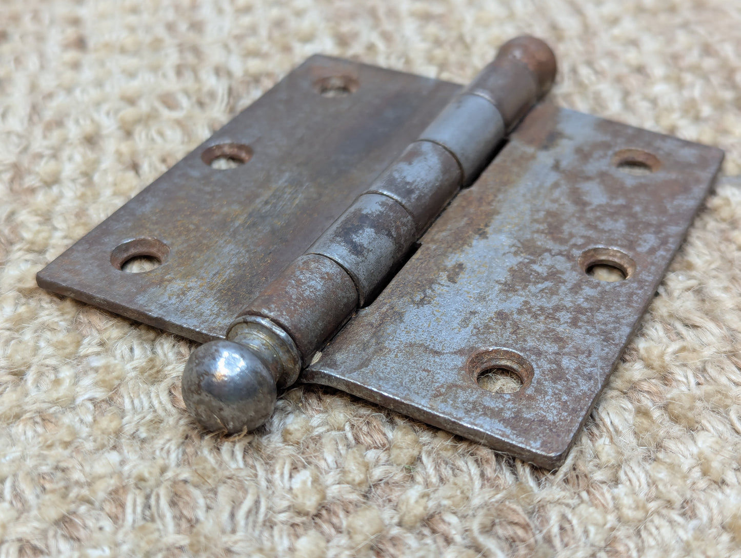 3 1/2" x 3 1/2" Antique Ball Tip Door Hinge