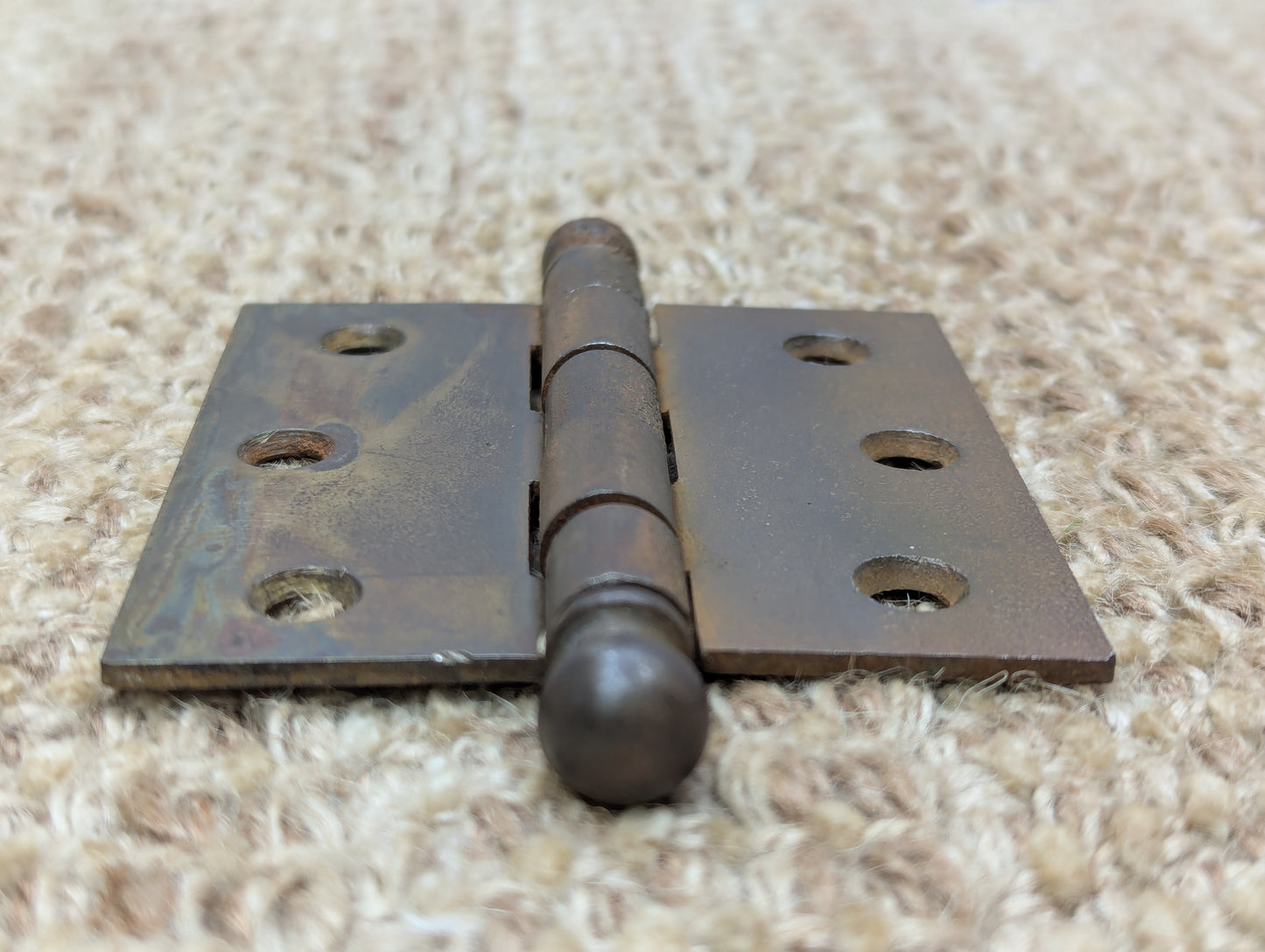 3" x 3" Antique McKinney Ball Tip Door Hinge
