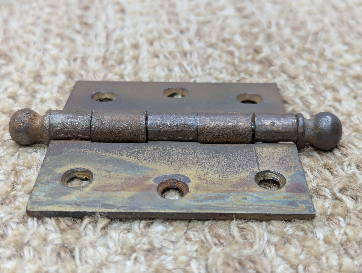 3" x 3" Antique McKinney Ball Tip Door Hinge