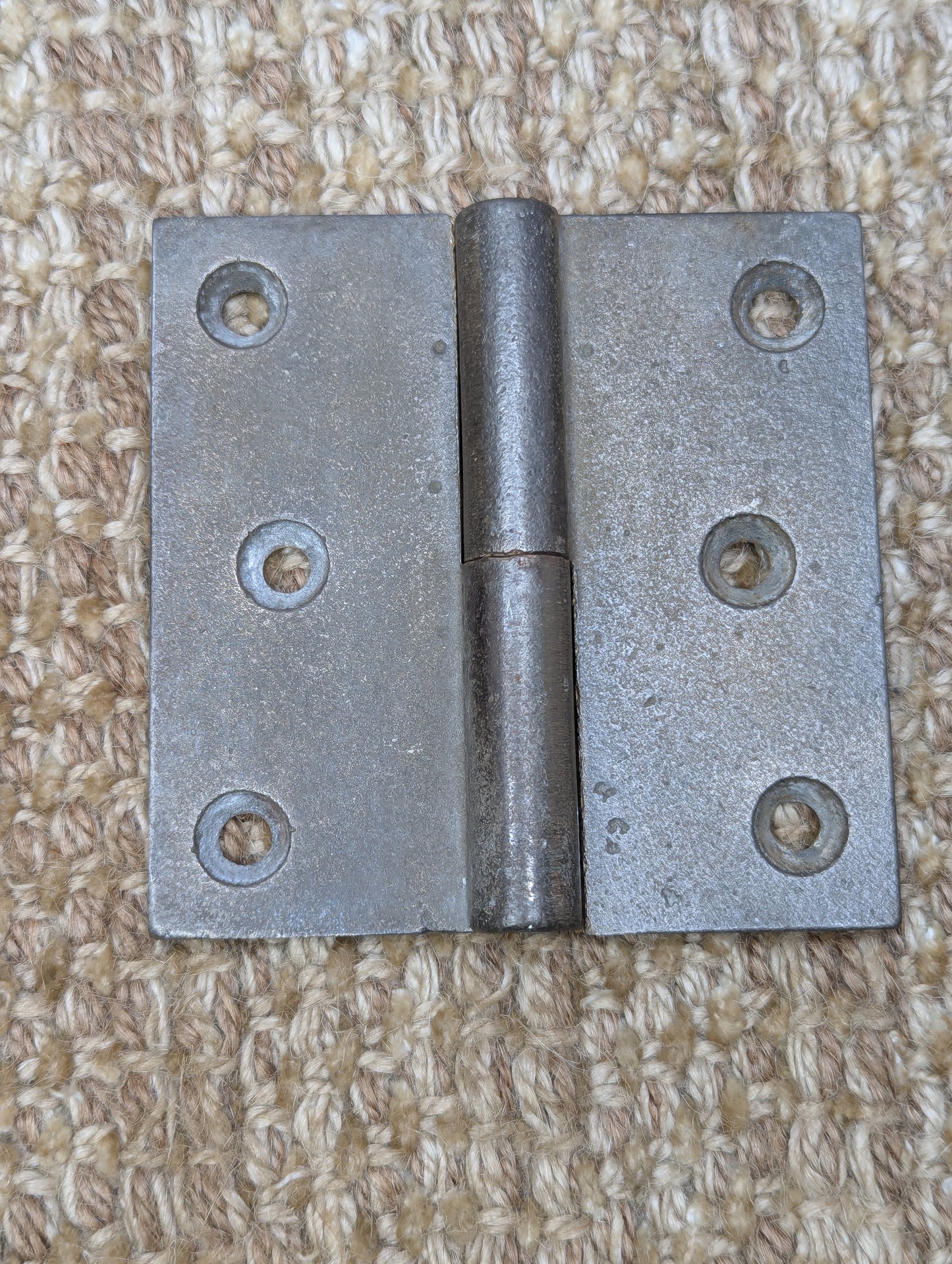 3 1/2" x 3 1/2" Antique Cast Iron Left Lift Off Hinge