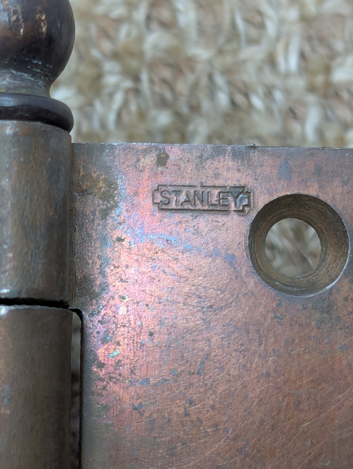 Pair 4" x 4" Stanley Steel Ball Tip Door Hinges Door Hardware