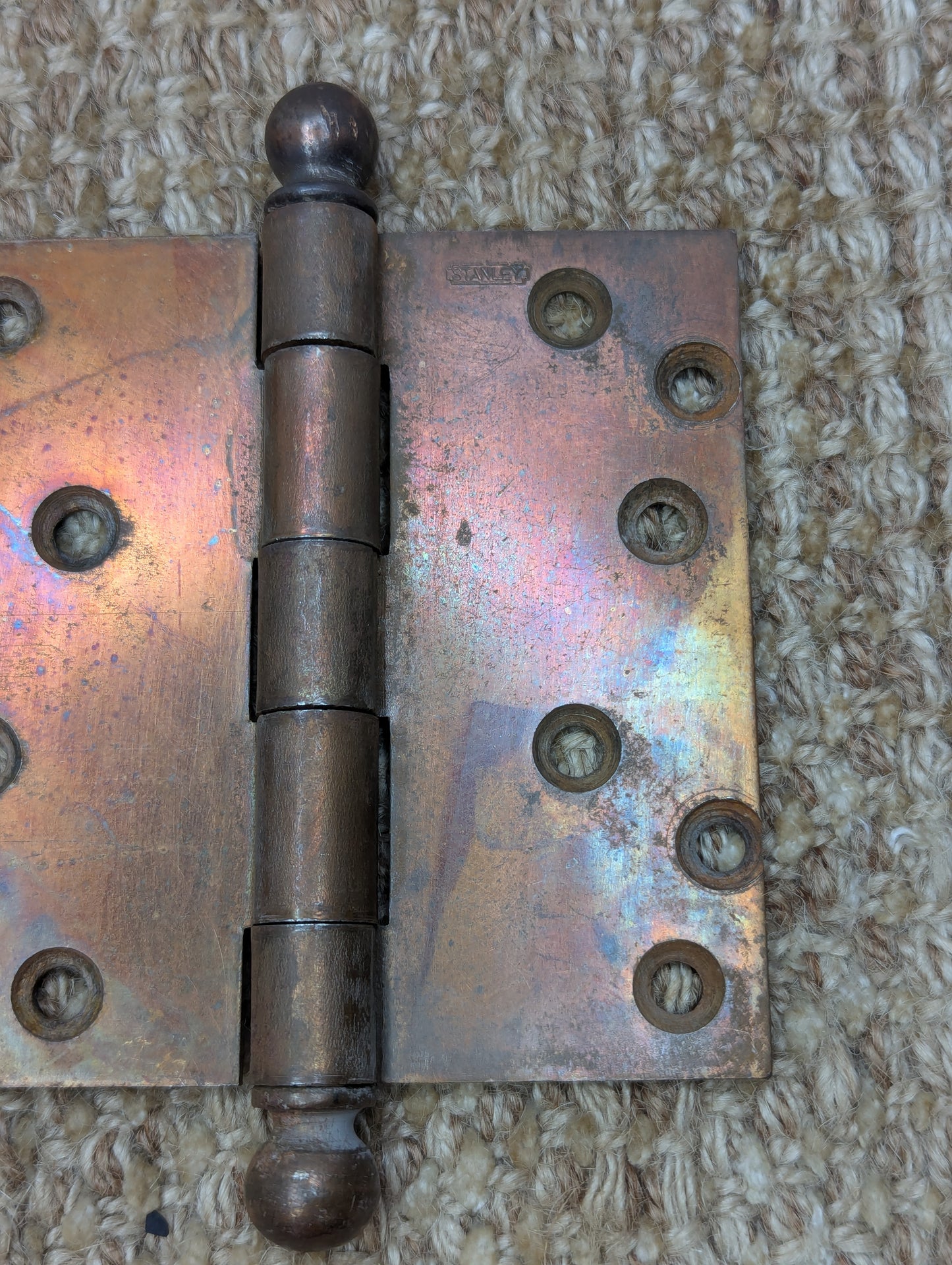 Pair 4" x 4" Stanley Steel Ball Tip Door Hinges Door Hardware