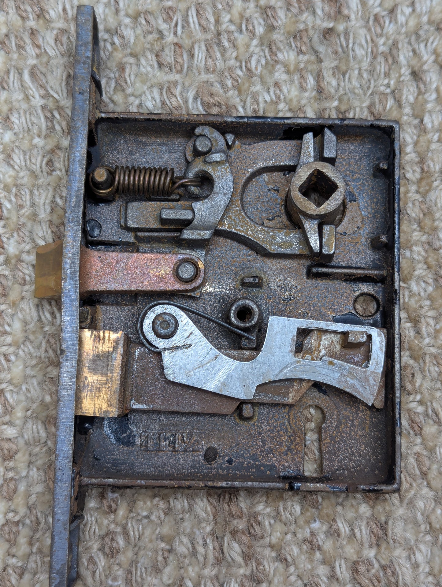 Antique Norwalk Interior Mortise Lock Door Hardware #414 1/2