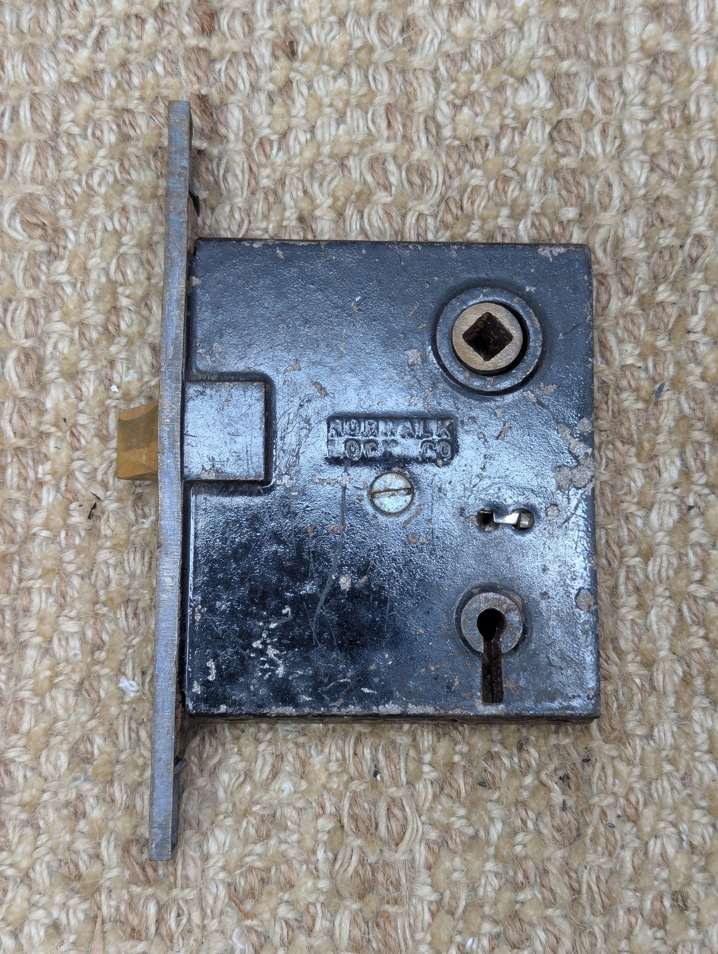 Antique Norwalk Interior Mortise Lock Door Hardware #414 1/2