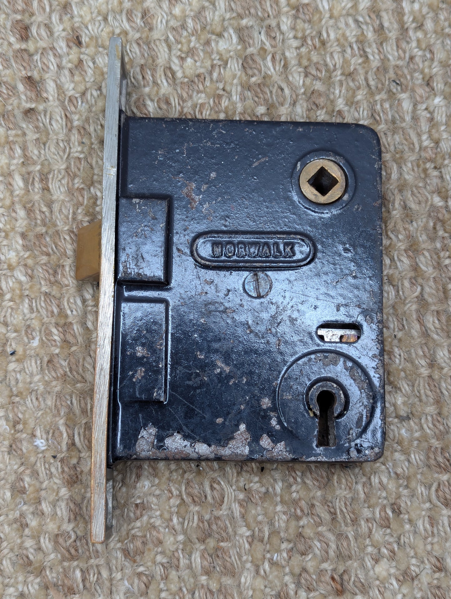 Antique Norwalk Interior Mortise Lock Door Hardware #8531