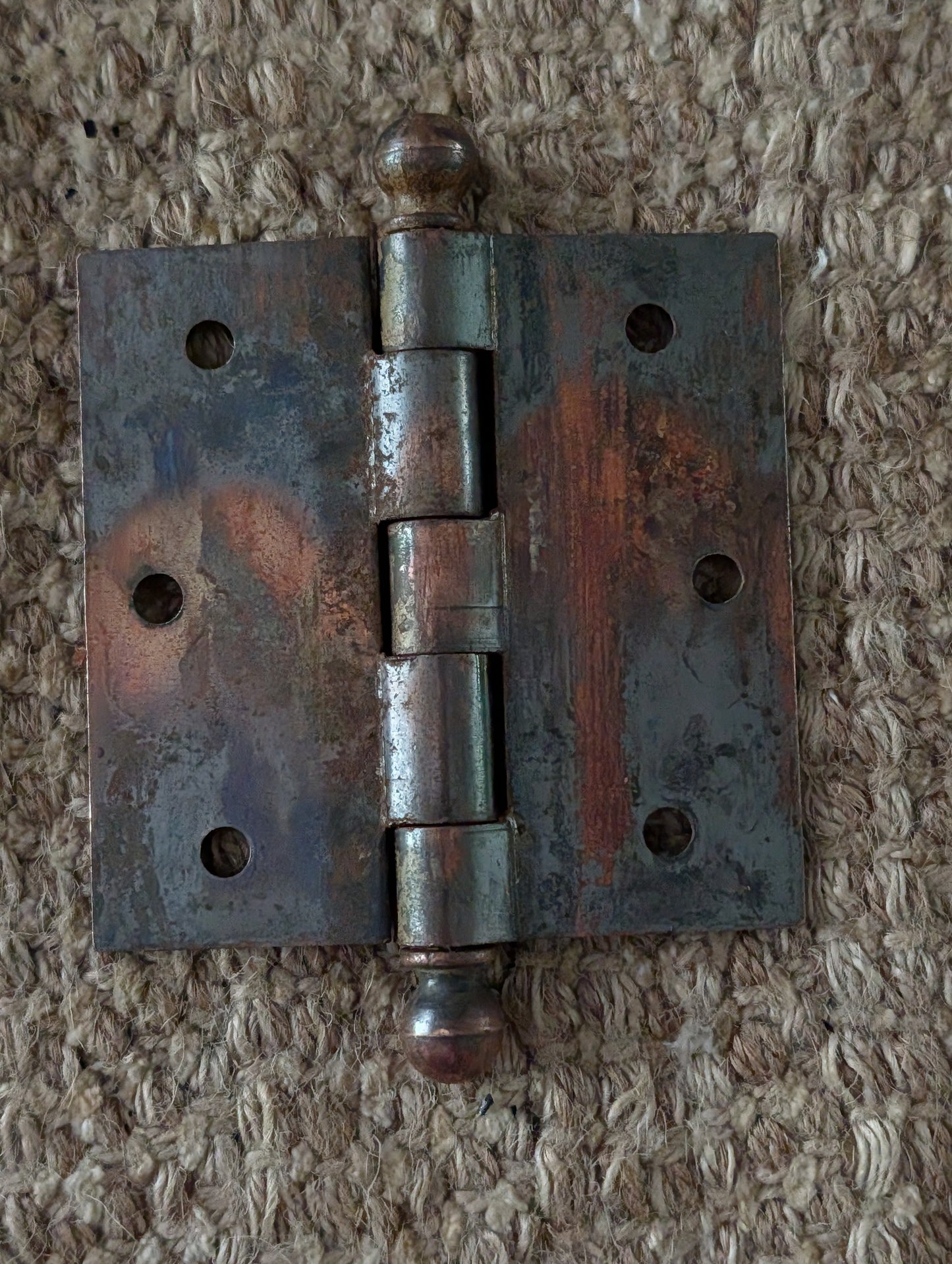 Antique 3 1/2" x 3 1/2" Ball Tip Door Hinge Original Steel Hardware Sold Individually