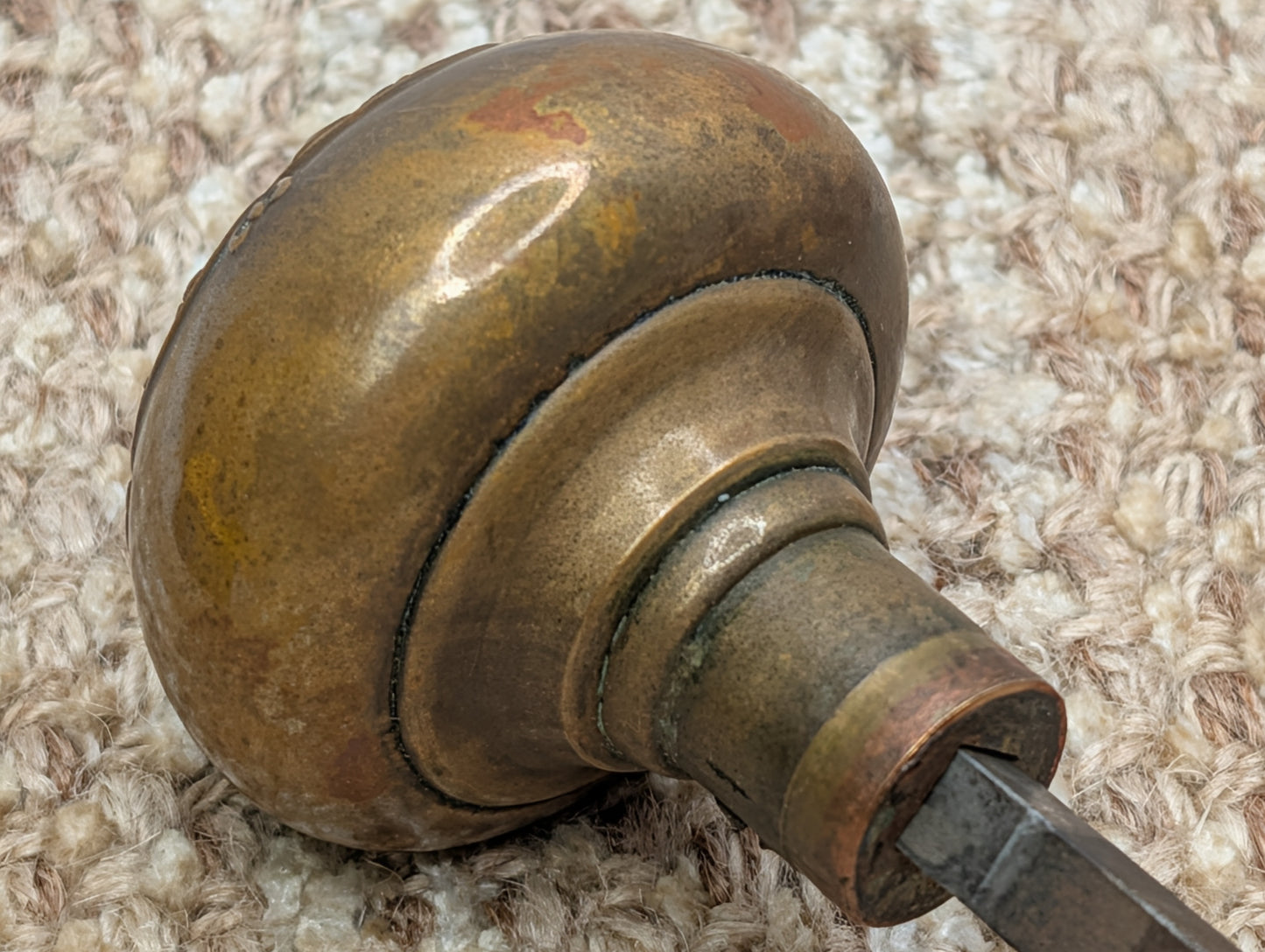 Antique Corbin Loraine Brass Door Knob Set - Circa 1905