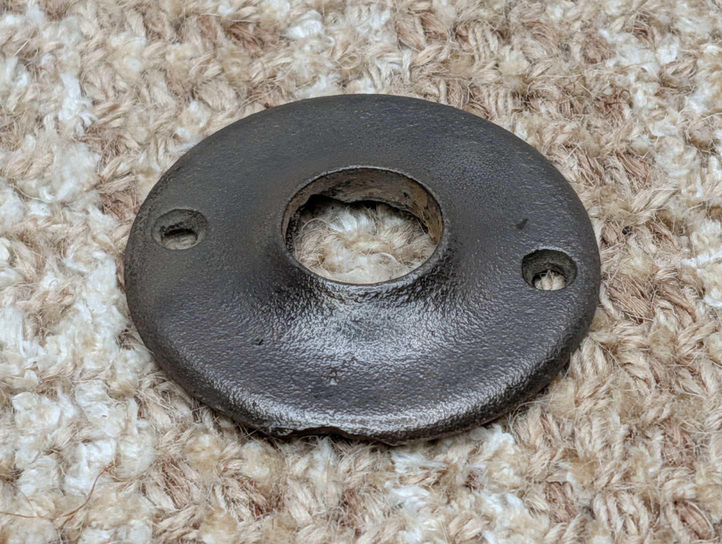 2 1/8" Antique Cast Iron Rosette Escutcheon For Door Knob