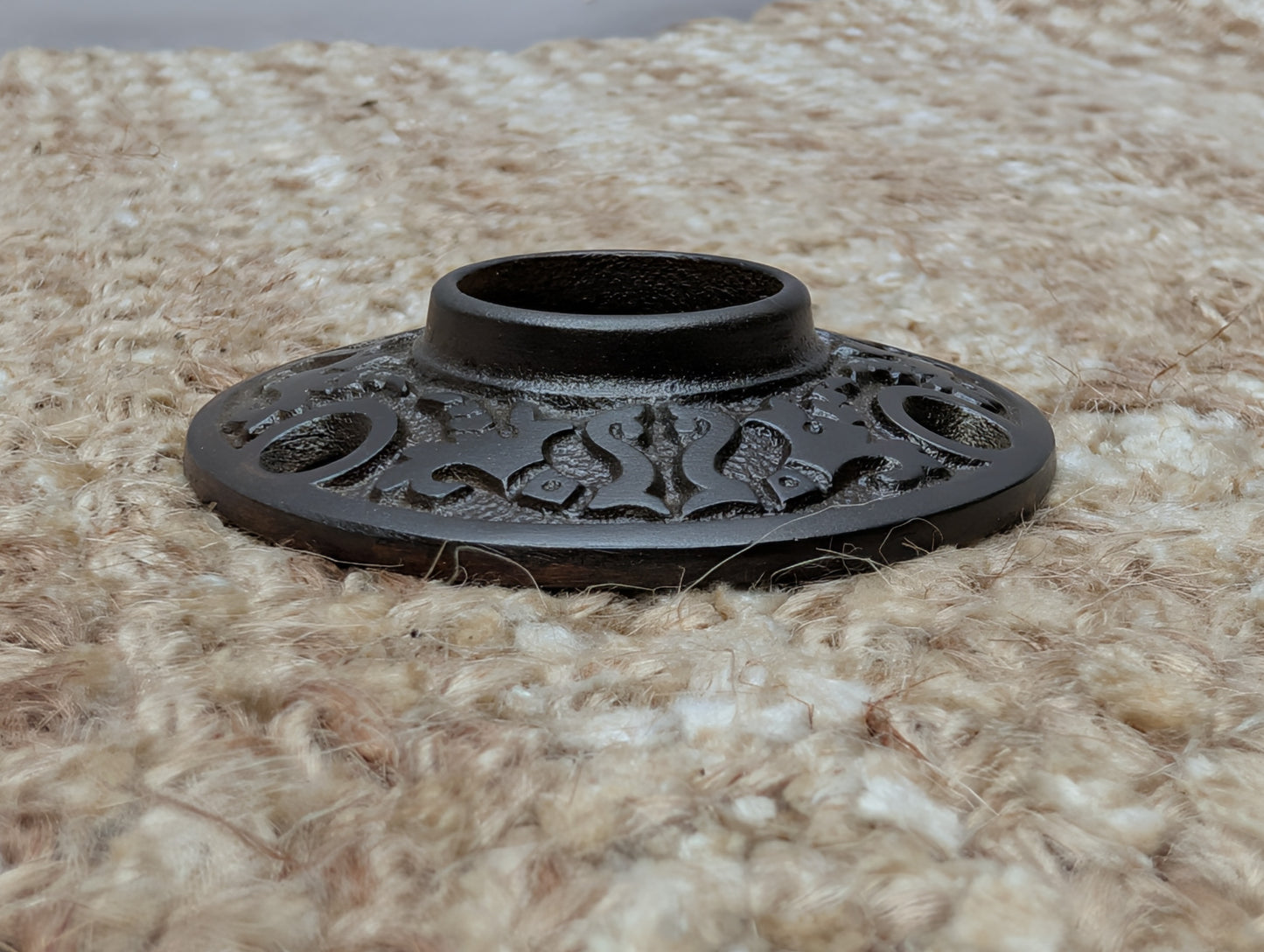 2" Antique Ornate Cast Iron Rosette Escutcheon For Door Knob