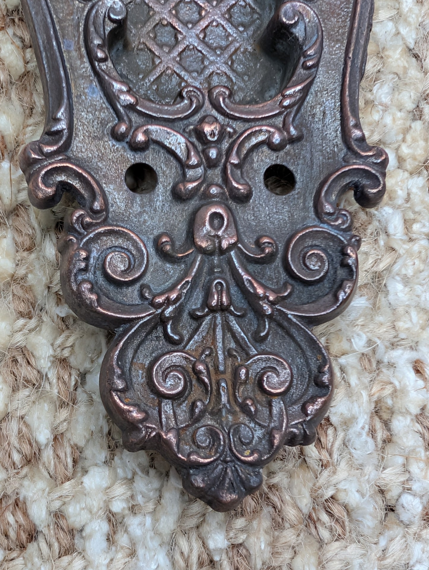 Pair of Antique Cast Iron Pocket Door Hardware Pull-484 RM