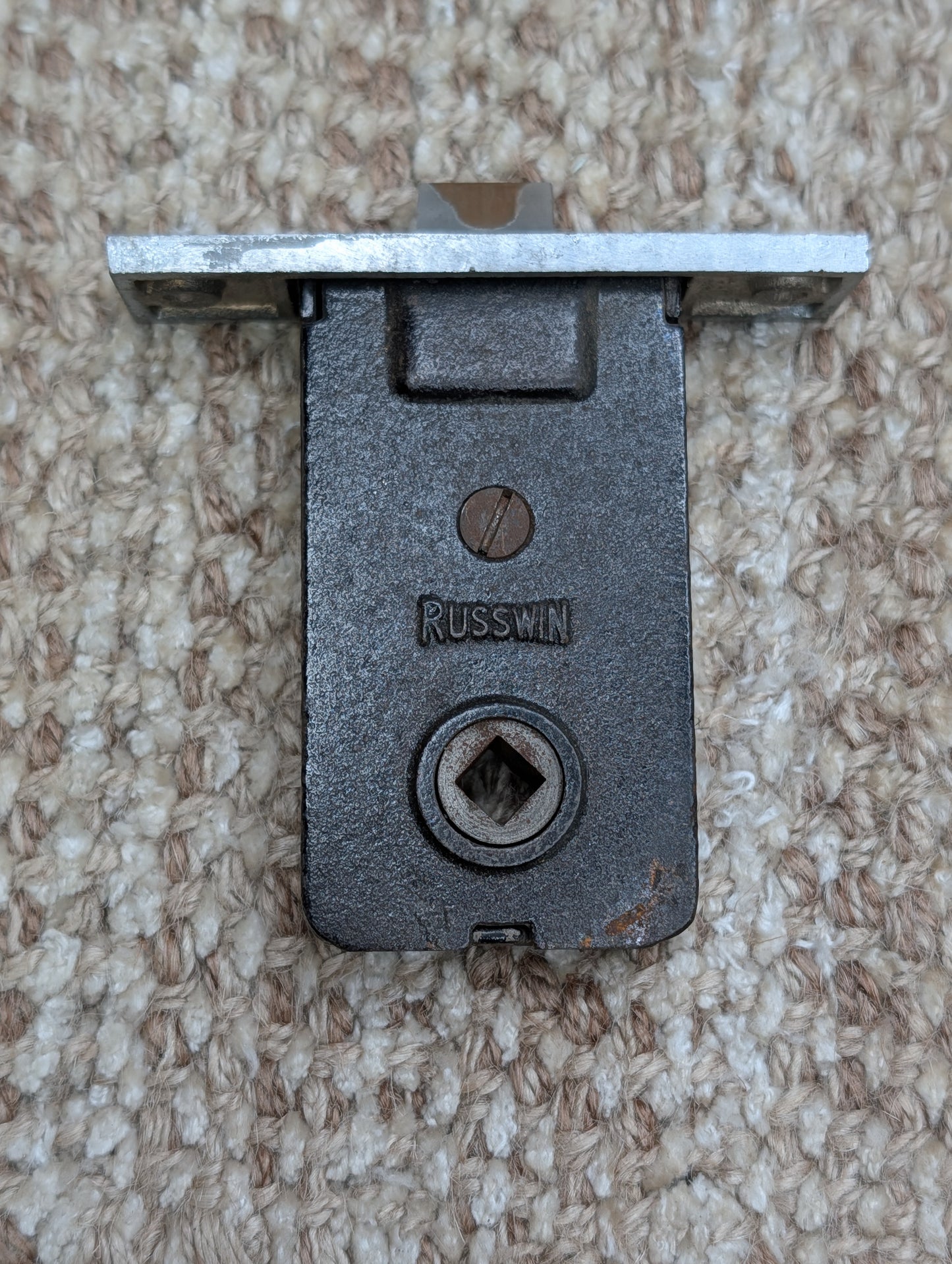 Antique Russwin #029 Mortise, Door Knob w/Thumb Turn and Rosette