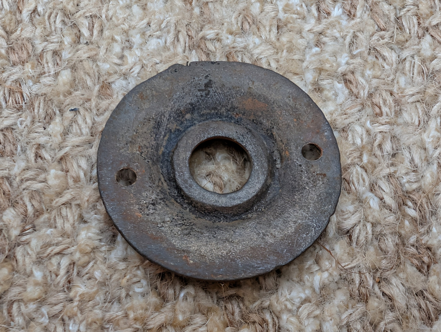 1 7/8" Antique Cast Iron Rosette Escutcheon For Door Knob