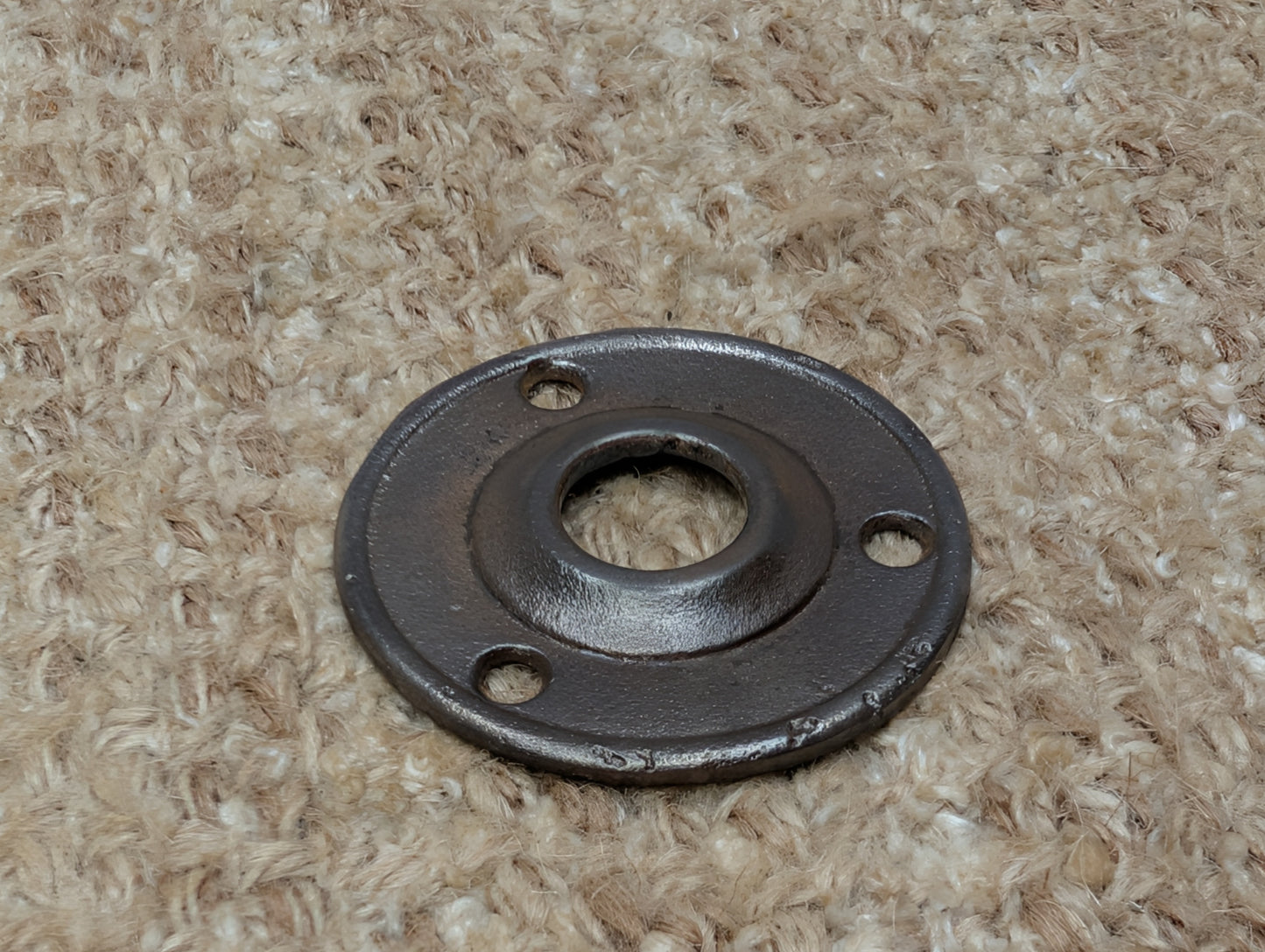 2 1/4" Antique Cast Iron Rosette Escutcheon For Door Knob