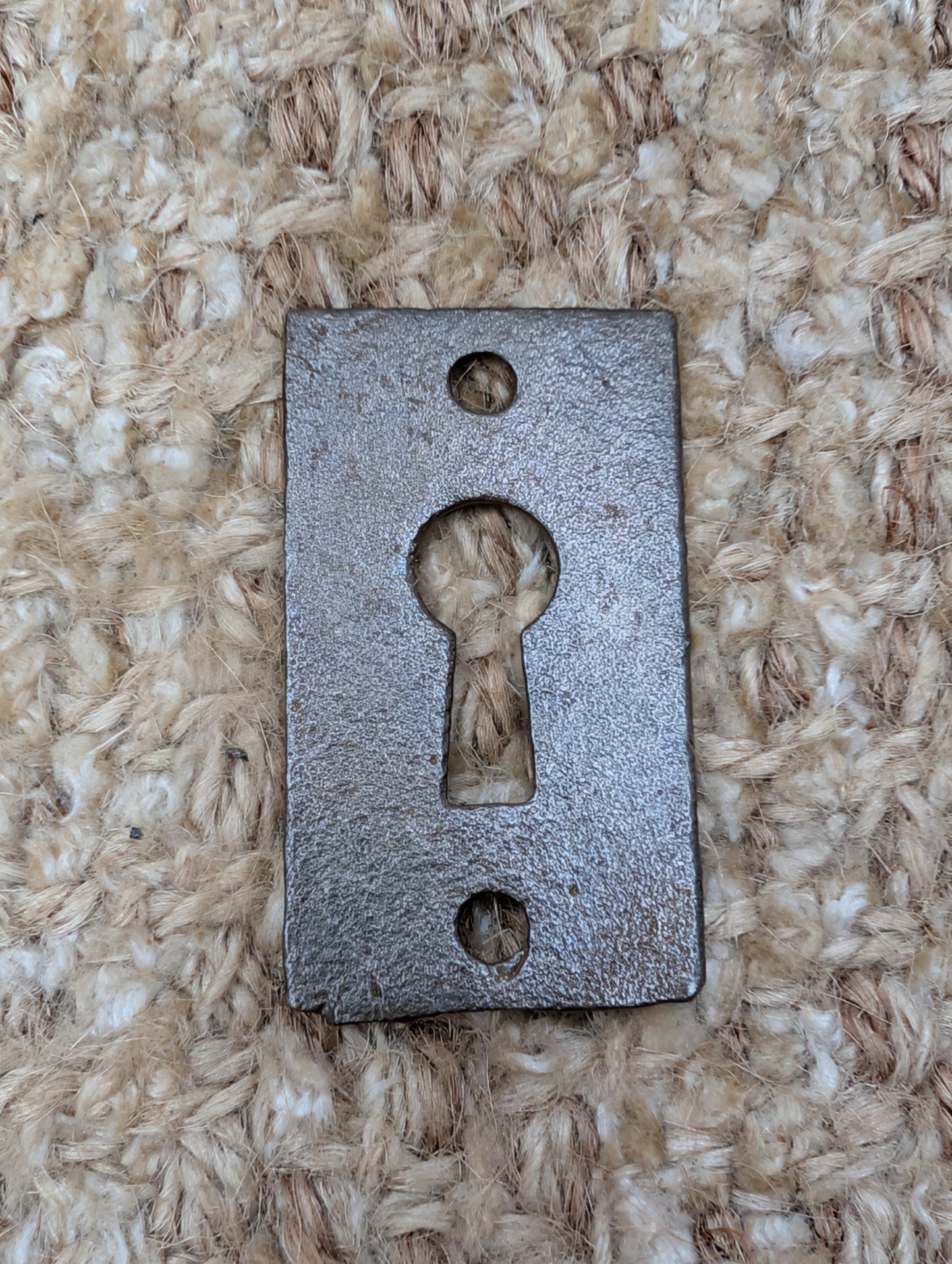 15/16" x 1 5/8" Antique Cast Iron Key Hole Cover Escutcheon