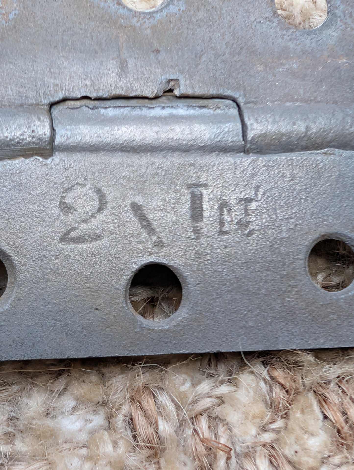 1 3/4" x 2 1/16" Antique Cast Iron Butt Hinge Door Hardware-Single Hinge