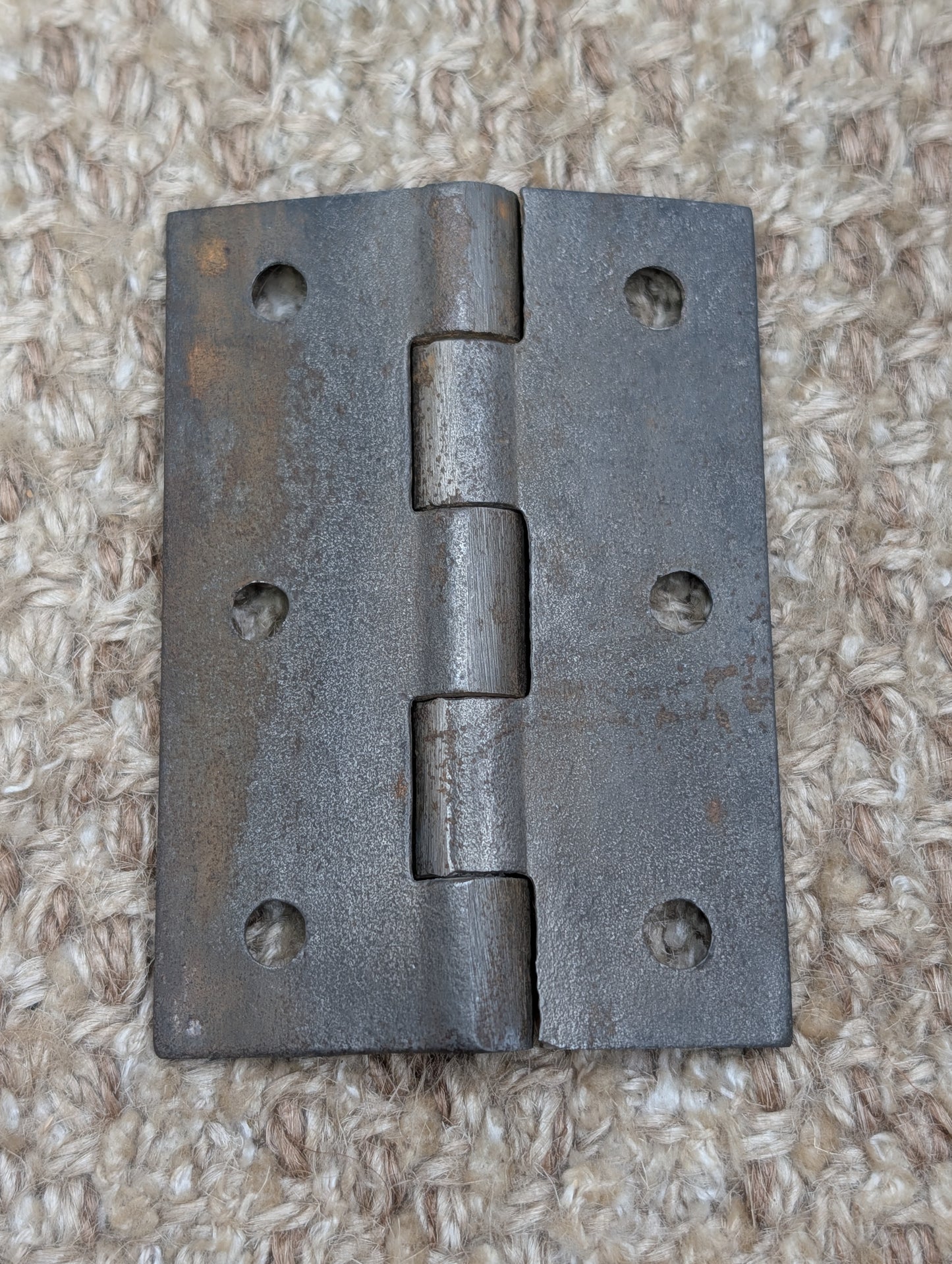 2 1/8" x 3" Antique Cast Iron Butt Hinge Door Hardware-Single Hinge