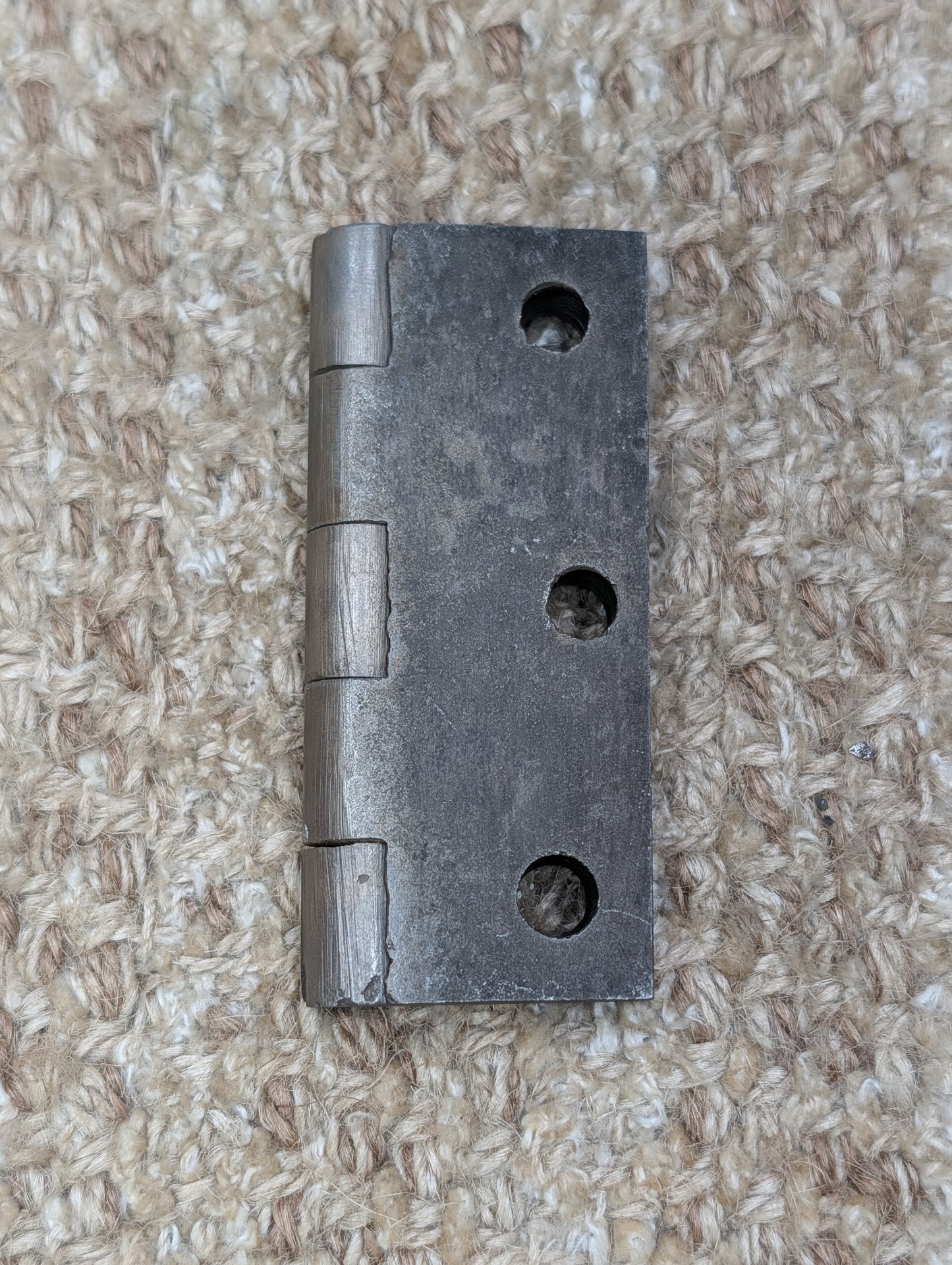 2 1/4" x 3" Antique Cast Iron Butt Hinge Door Hardware-Single Hinge