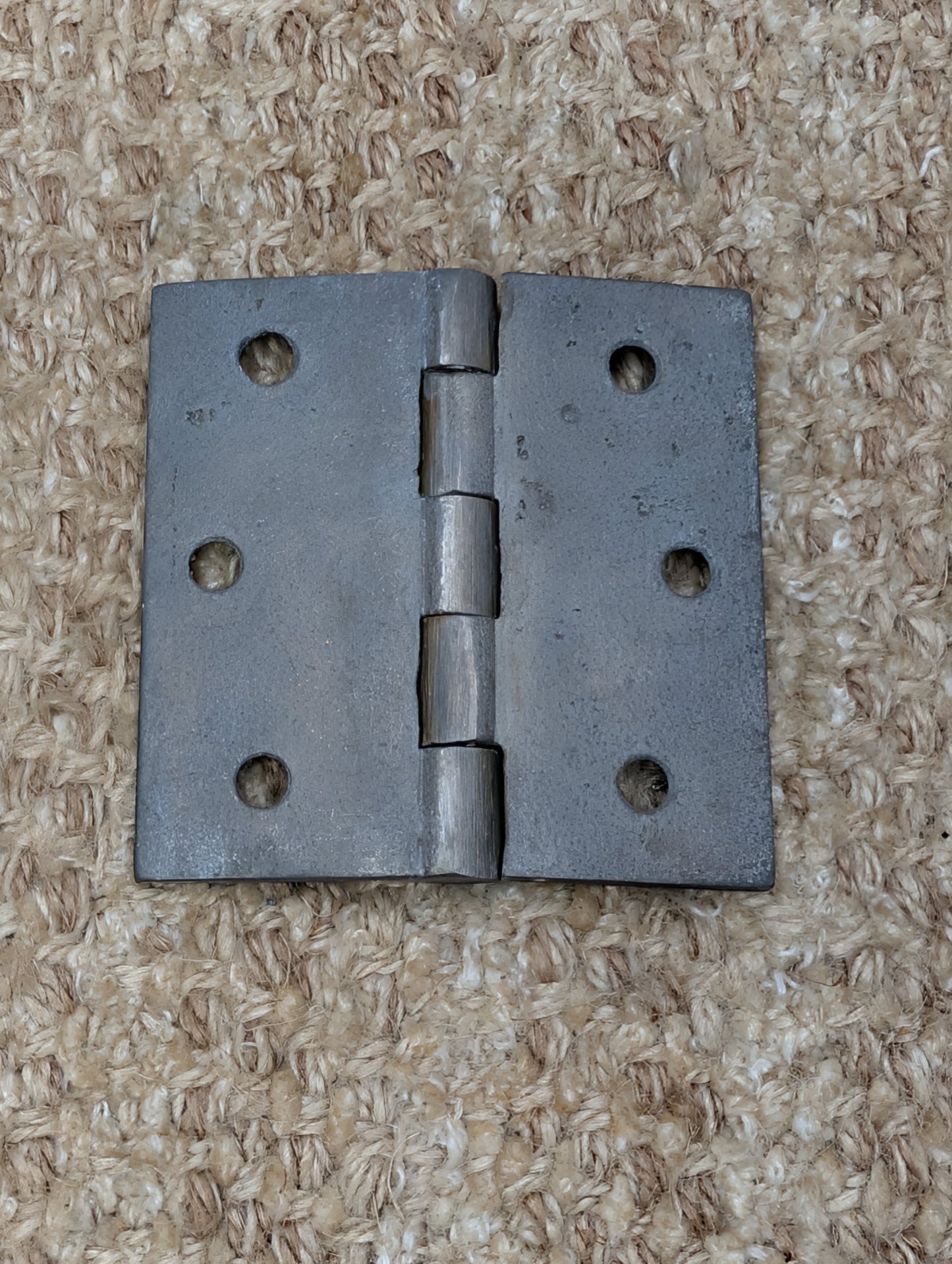 3" x 3" Antique Cast Iron Butt Hinge Door Hardware-Single Hinge