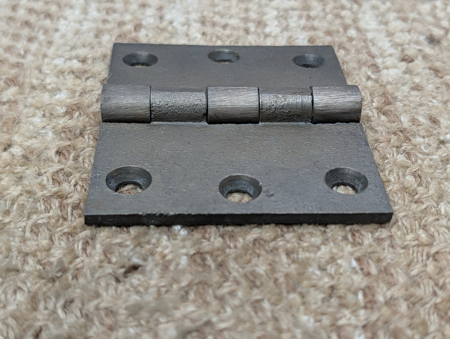 3 5/8" x 3" Antique Cast Iron Butt Hinge Door Hardware-Single Hinge