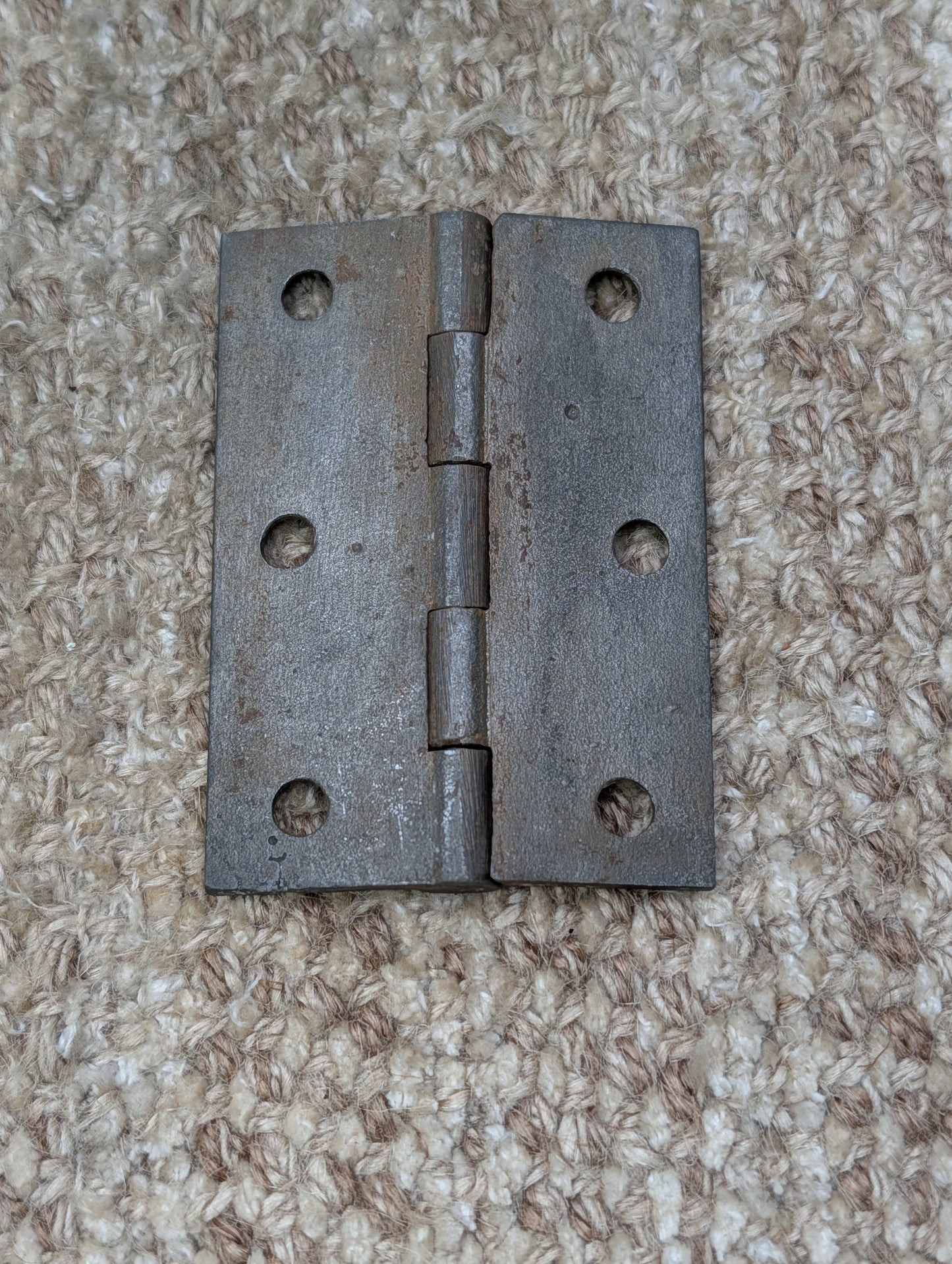 2 1/2" x 3 7/16" Antique Cast Iron Butt Hinge Door Hardware-Single Hinge