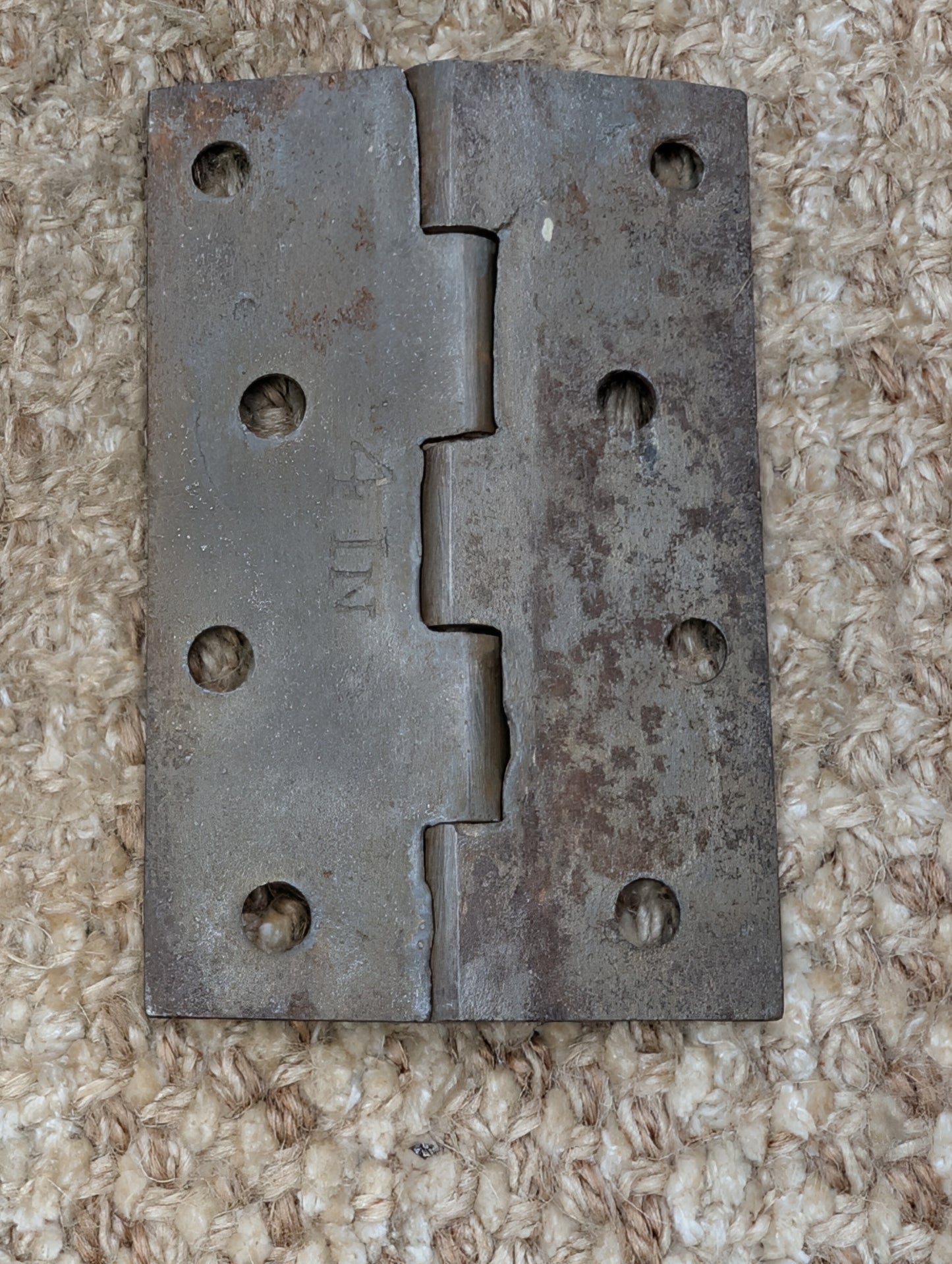 2 9/16" x 4" Antique Baldwin Cast Iron Butt Hinge Door Hardware-Single Hinge