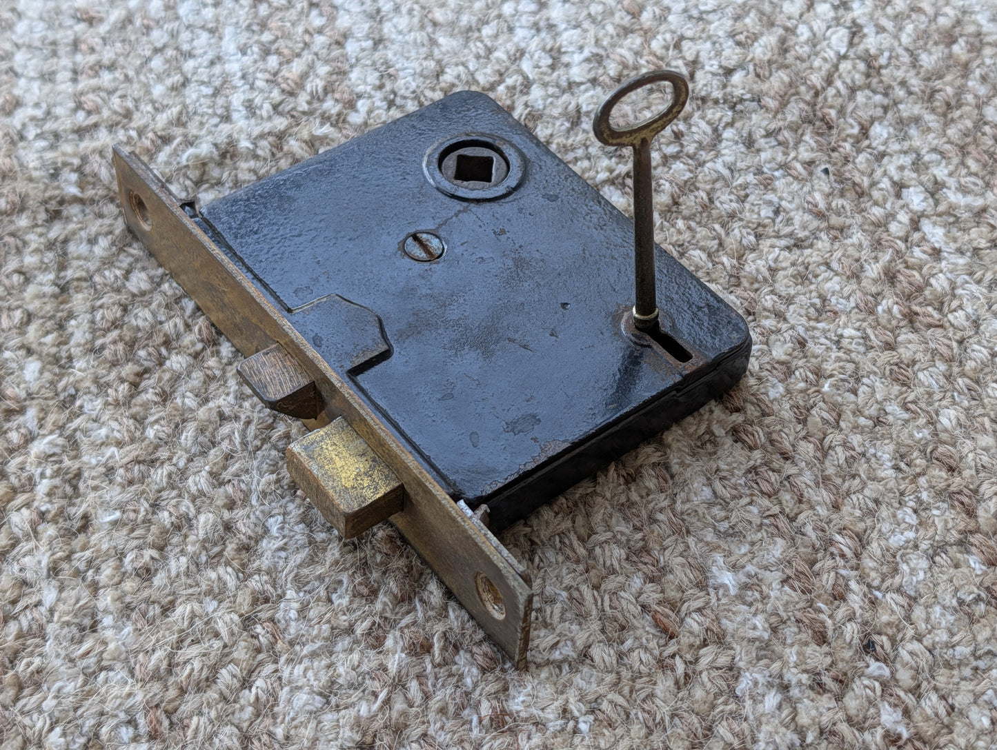 Antique Interior Skillman Mortise Lock Door Hardware With Key