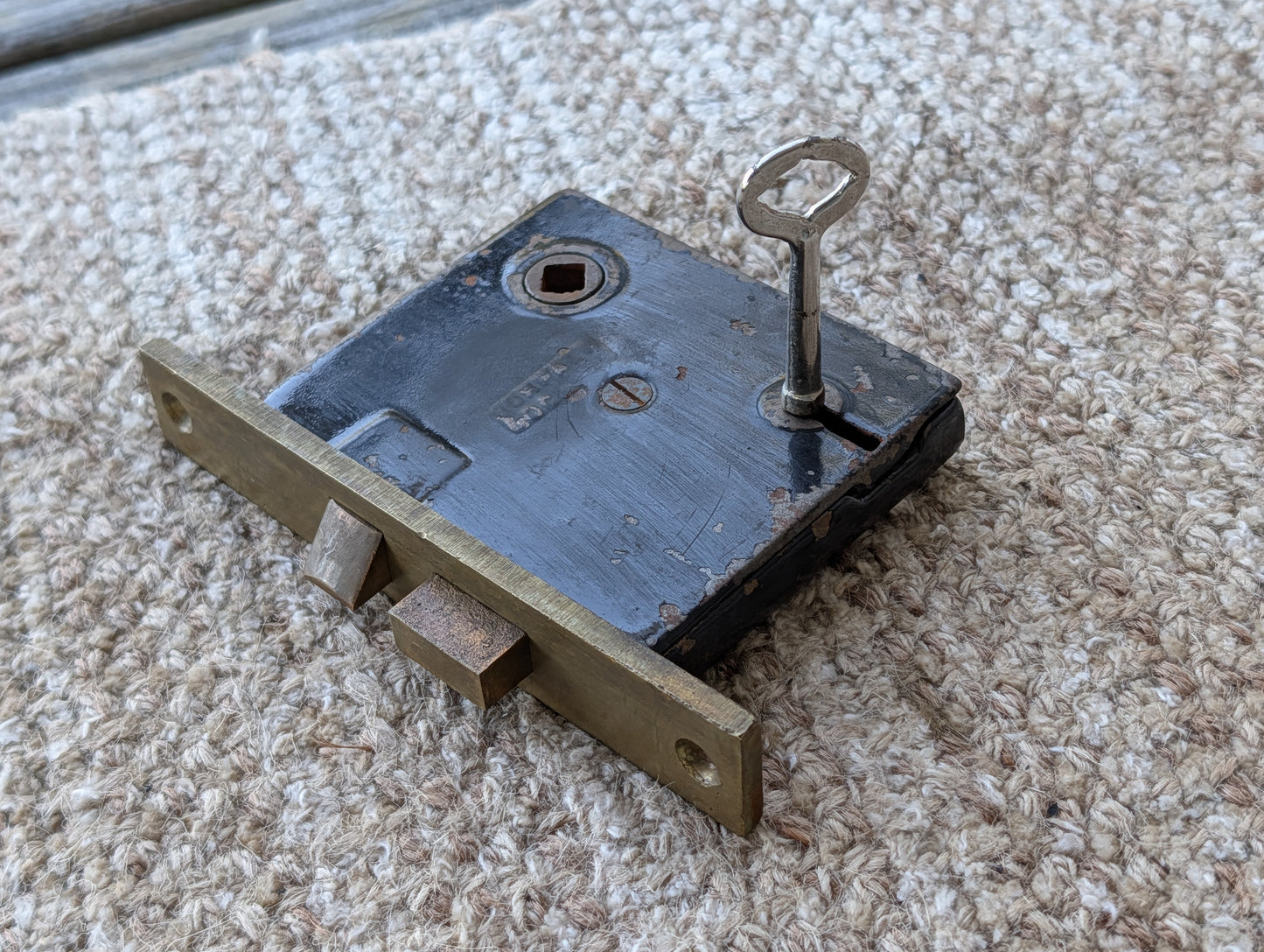 Antique Interior Norwalk Mortise Lock Door Hardware #9420 With Key